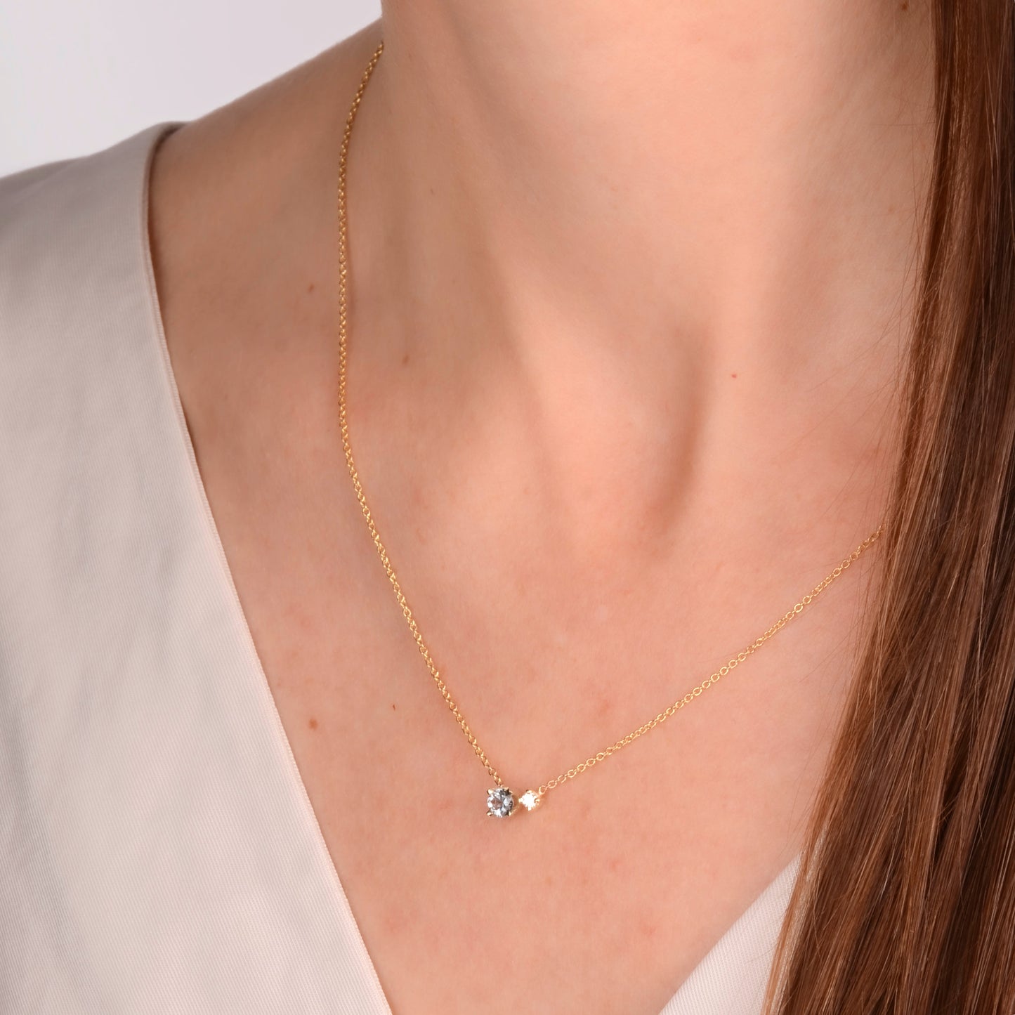 Ketting 14k double love