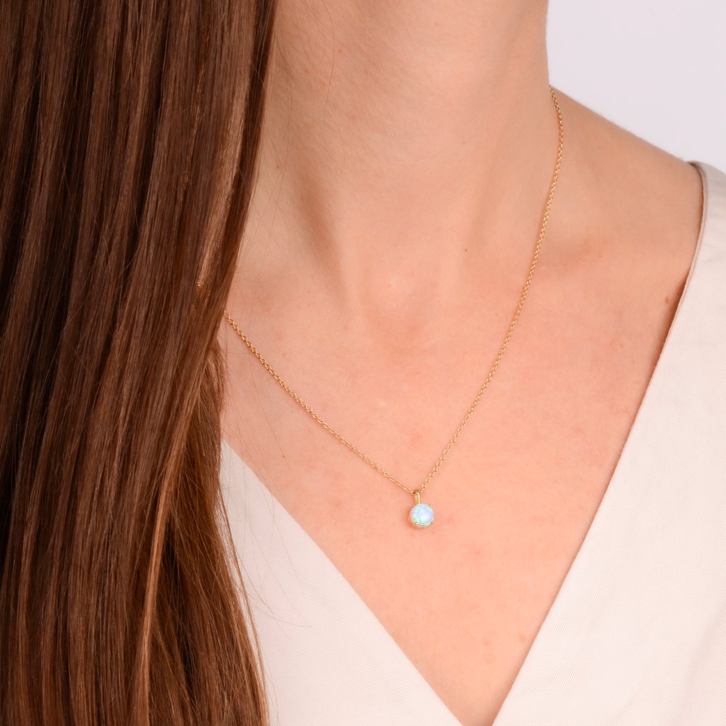 Ketting 14k opal Gem