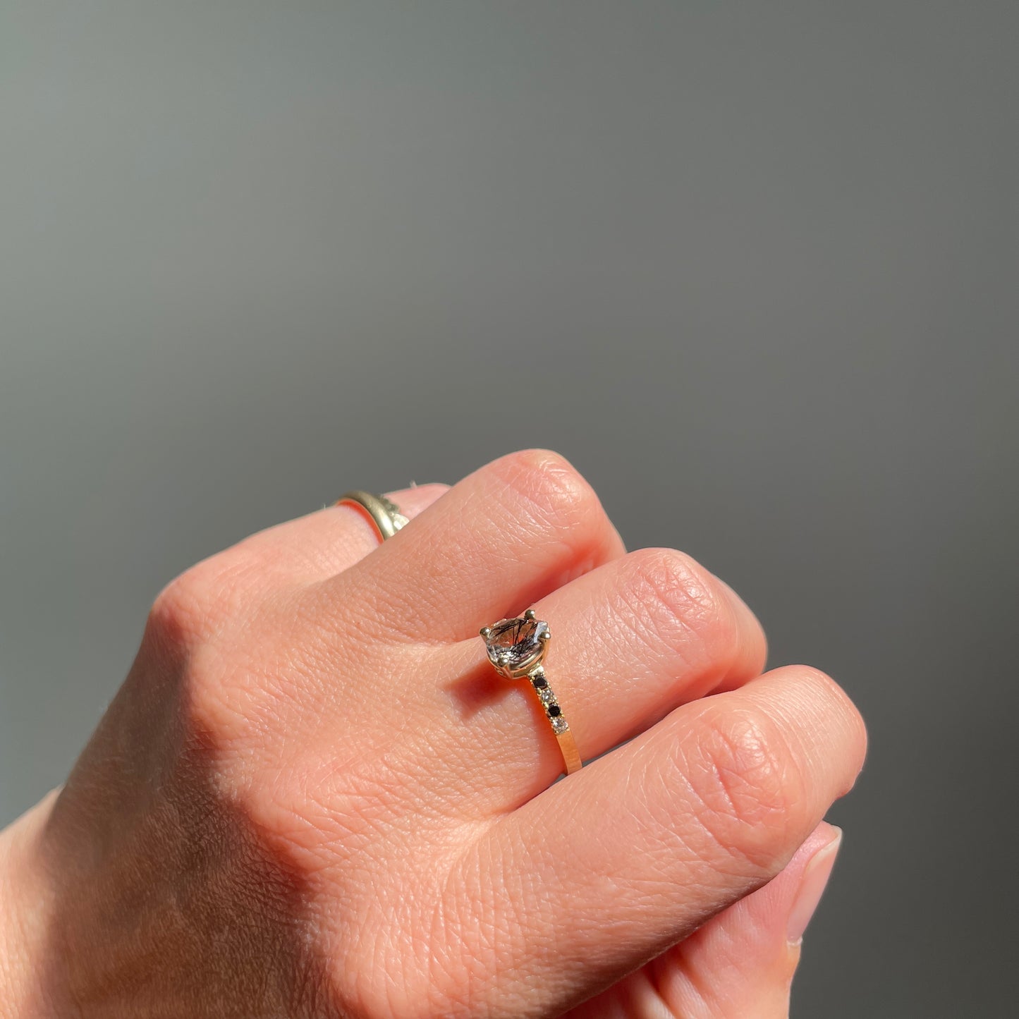 Ring 14k black & white