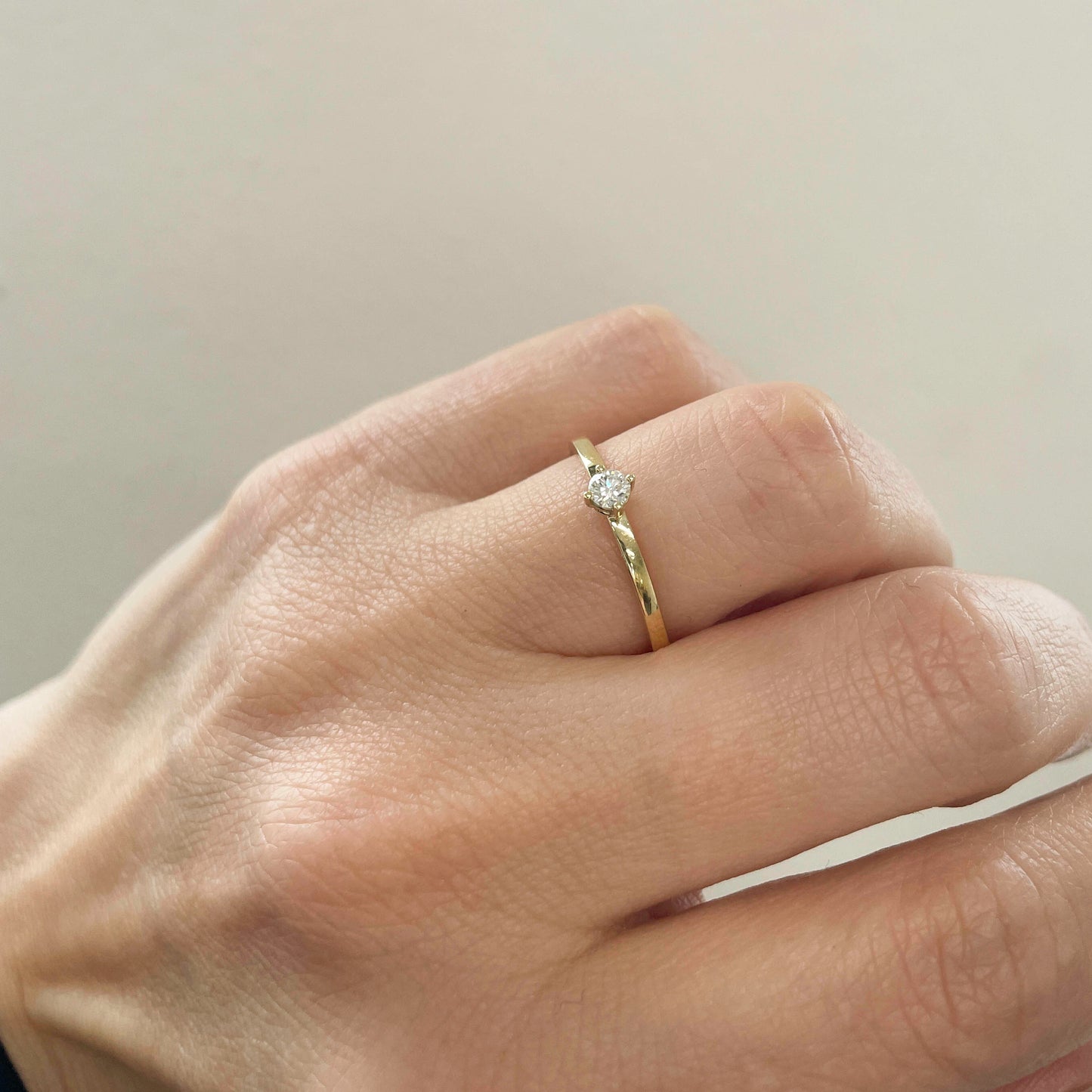 Ring 14k pure diamond