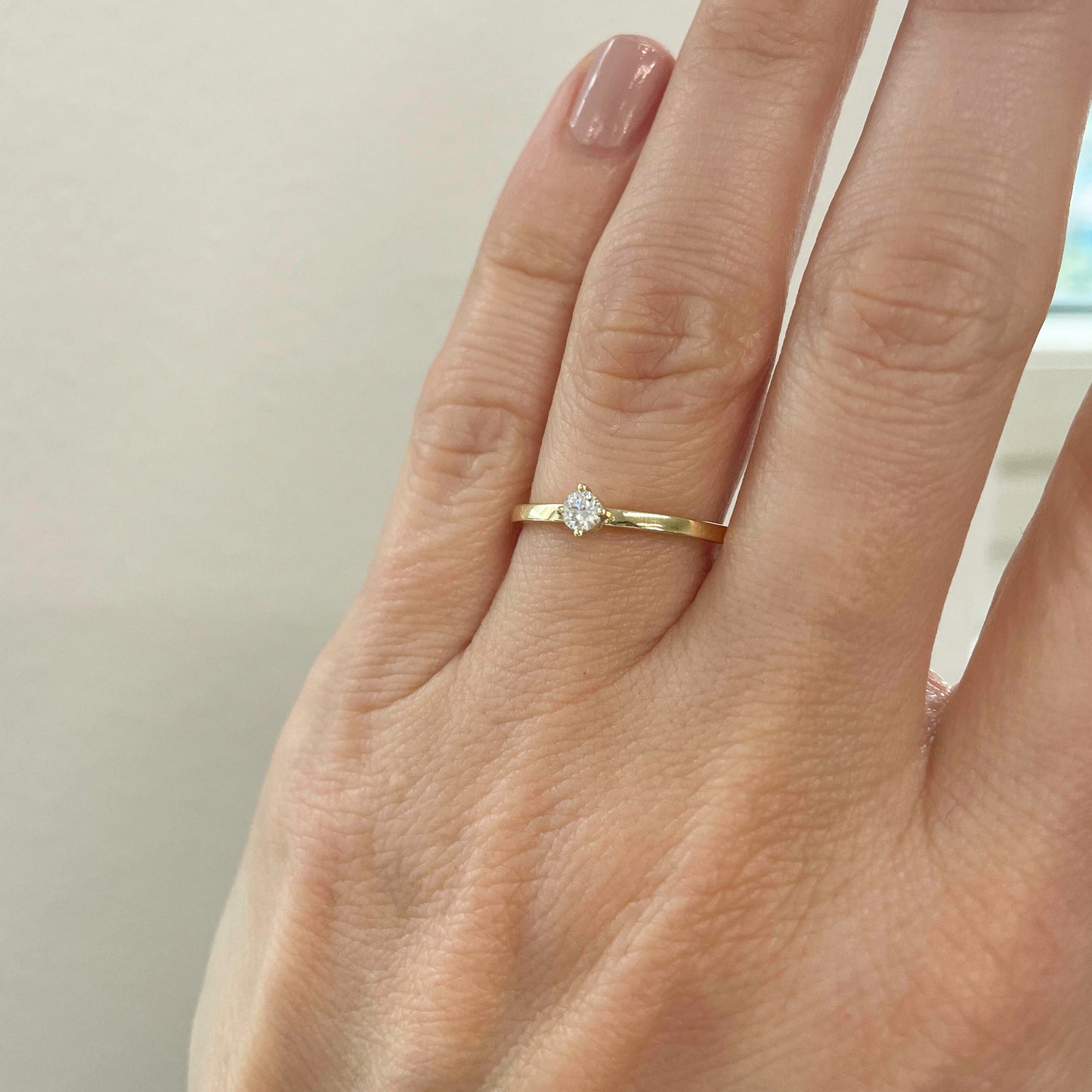 Ring 14k pure diamond