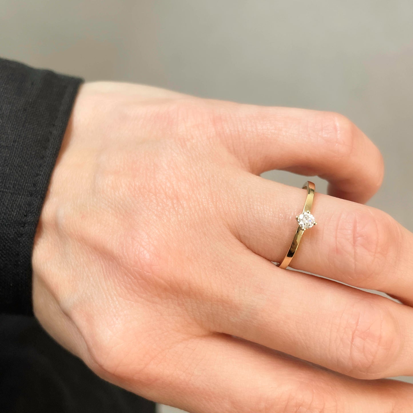 Ring 14k pure diamond