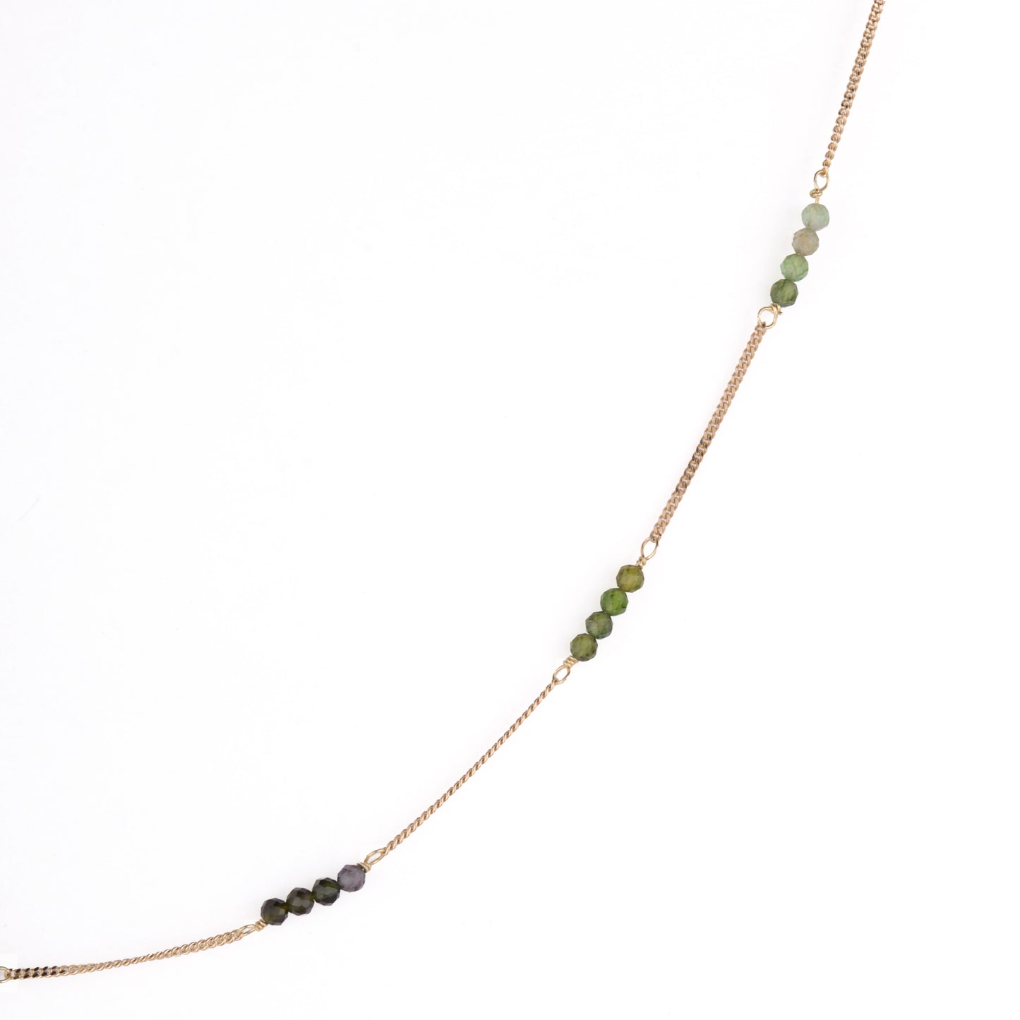 ketting 14k gradient green
