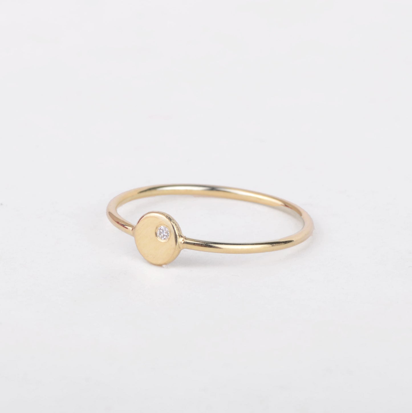 Ring 14k sparkling flat ball