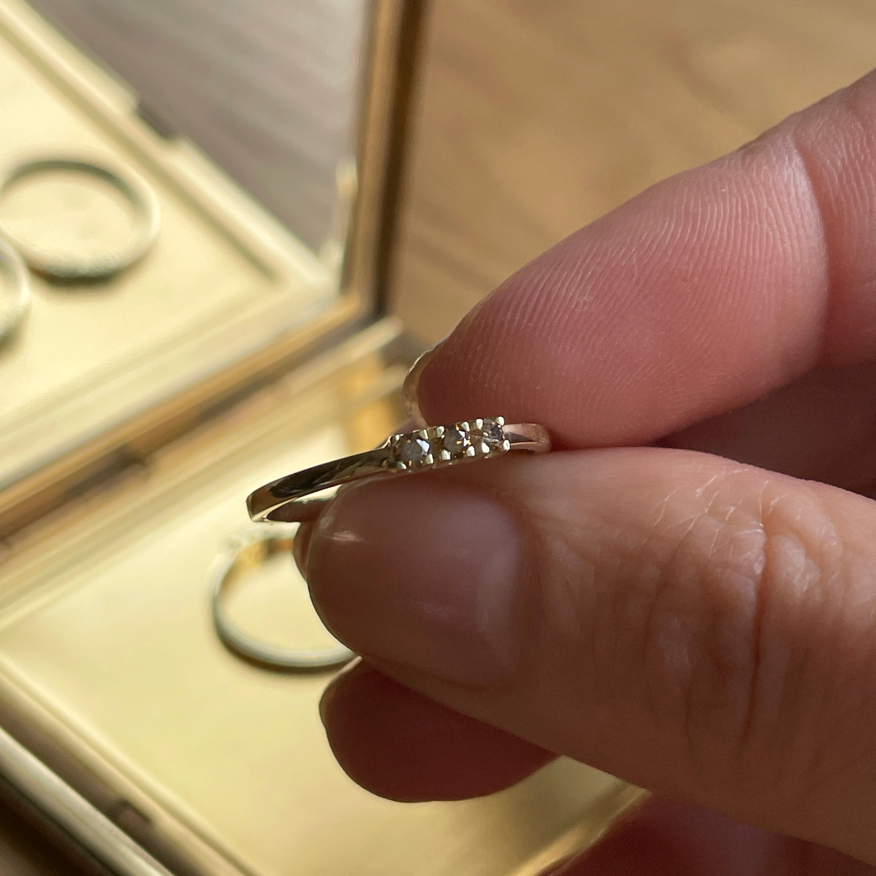 Ring 14k three little birds