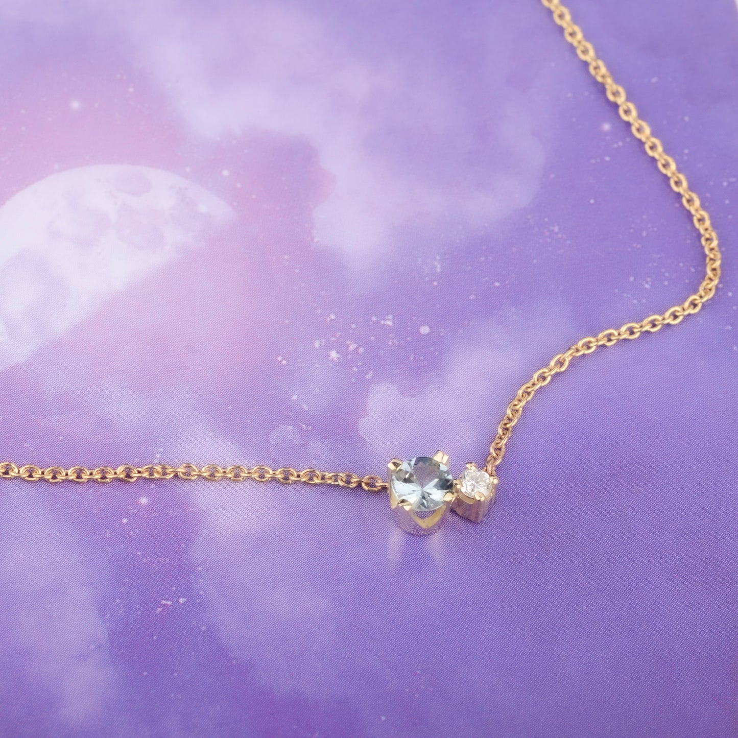 Ketting 14k double love