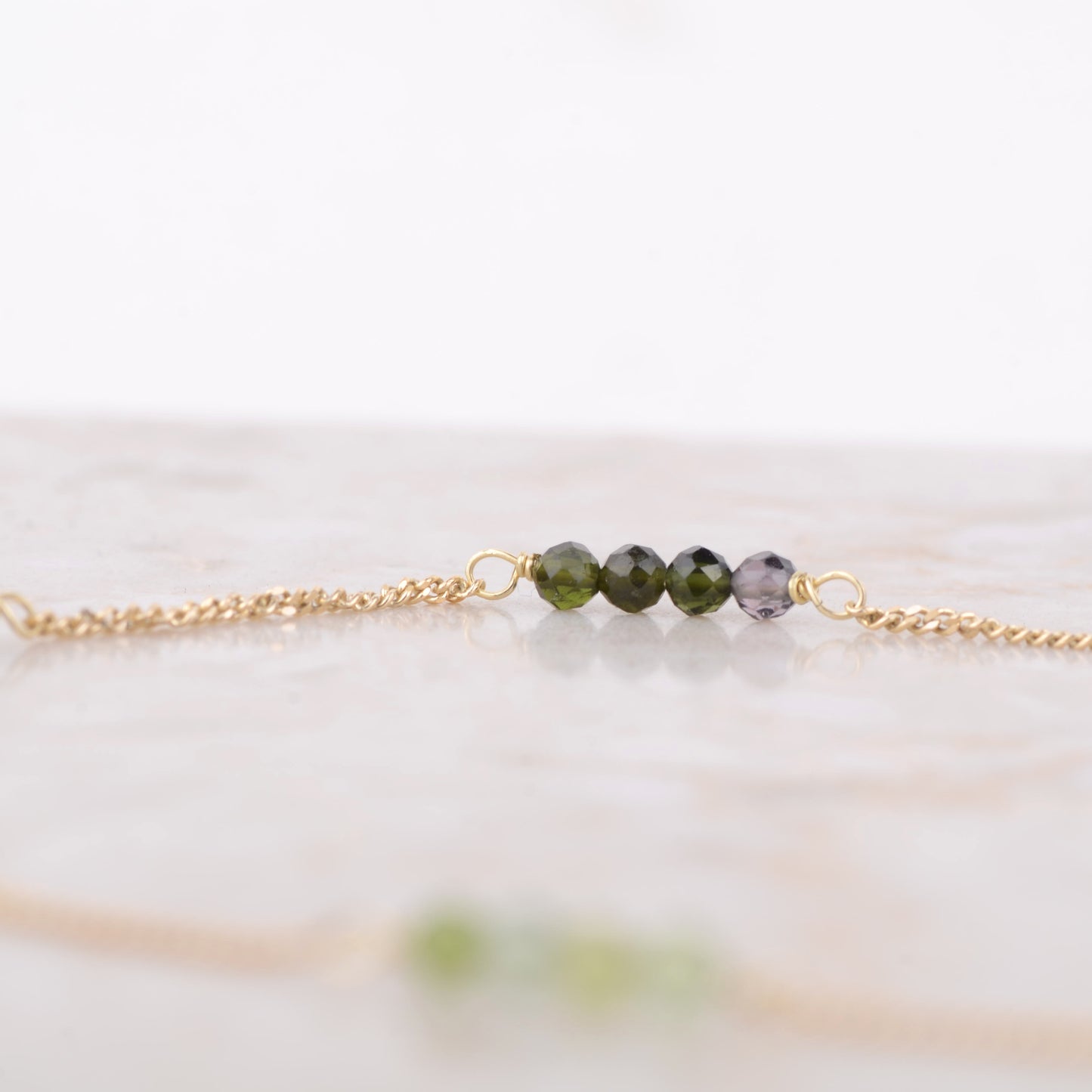 ketting 14k gradient green