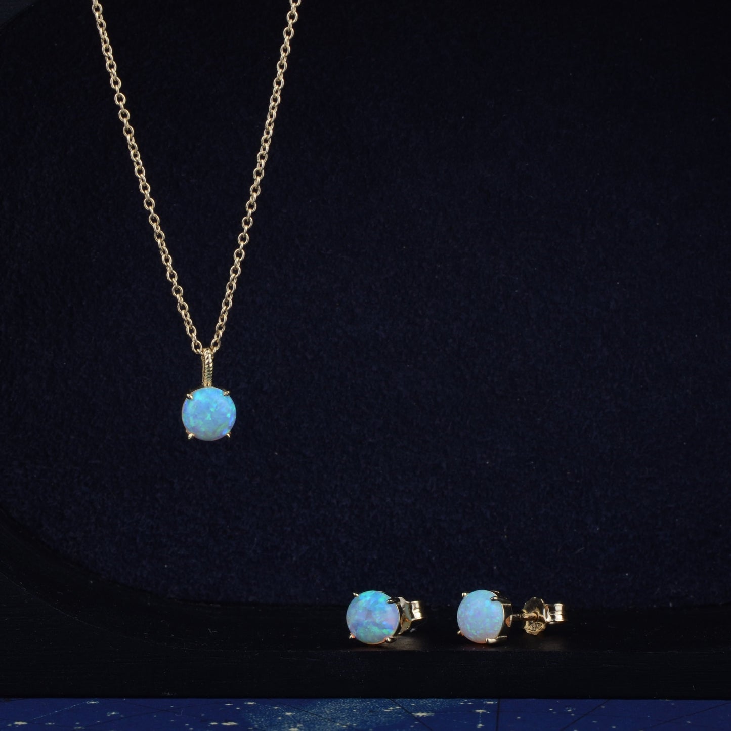 Oorbellen 14k opal Gems