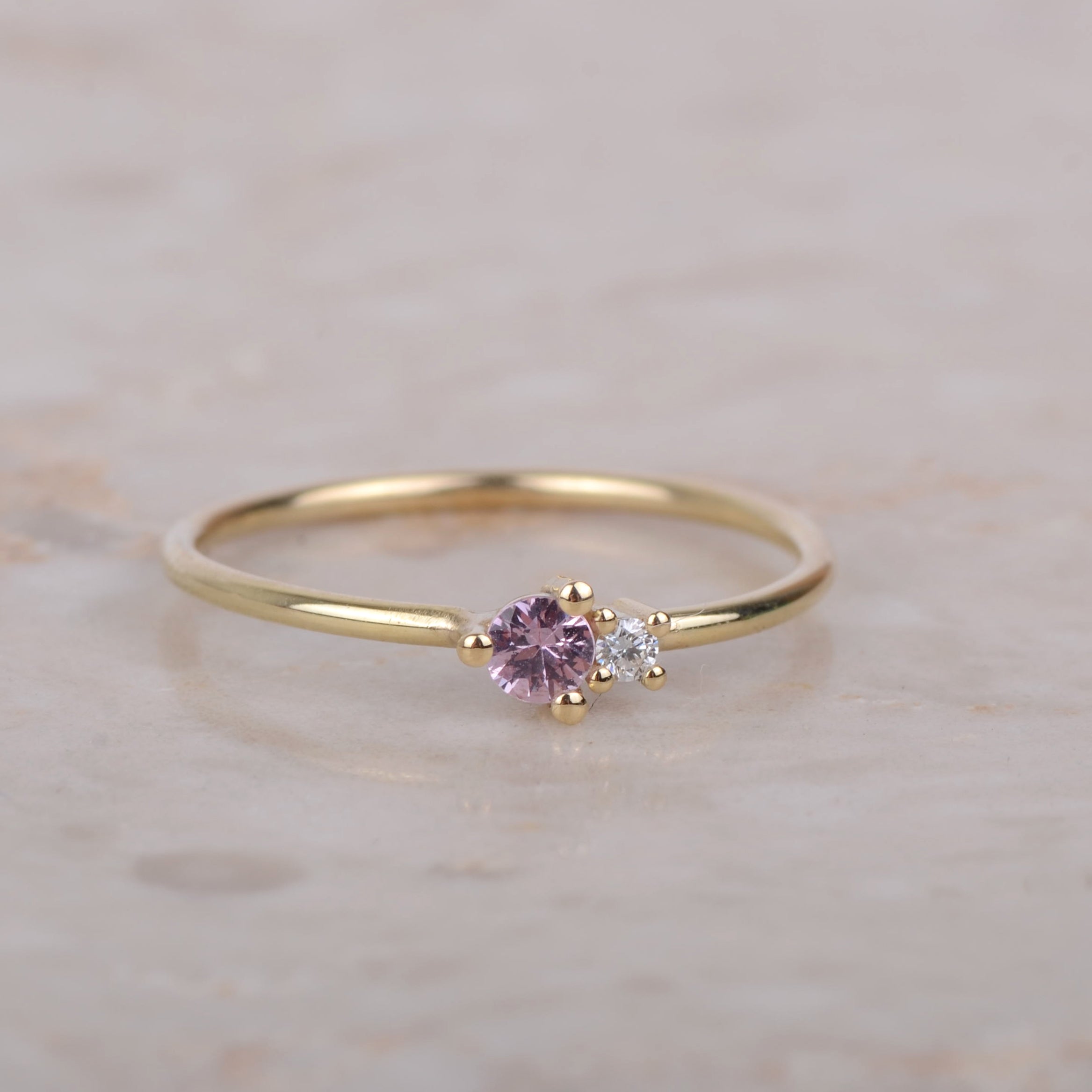 Ring 14k romantic duo