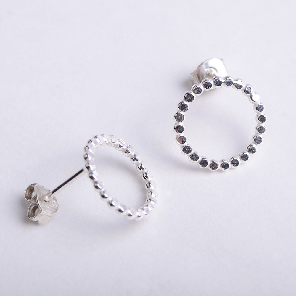 Earrings flat pearl large