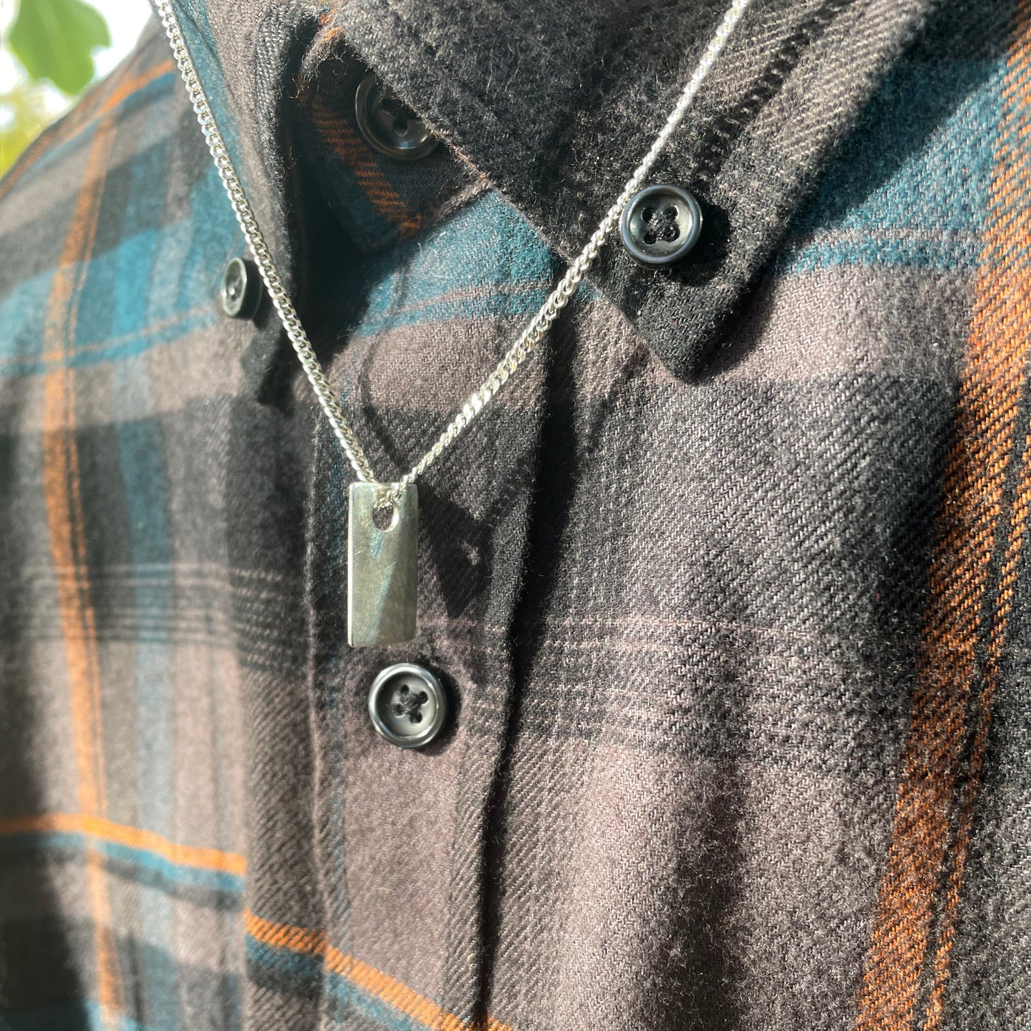 Ketting mister pendant rectangle