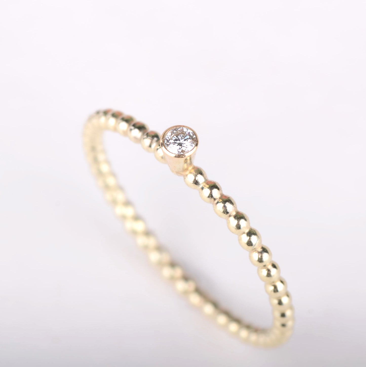Ring 14k pearl trumpet