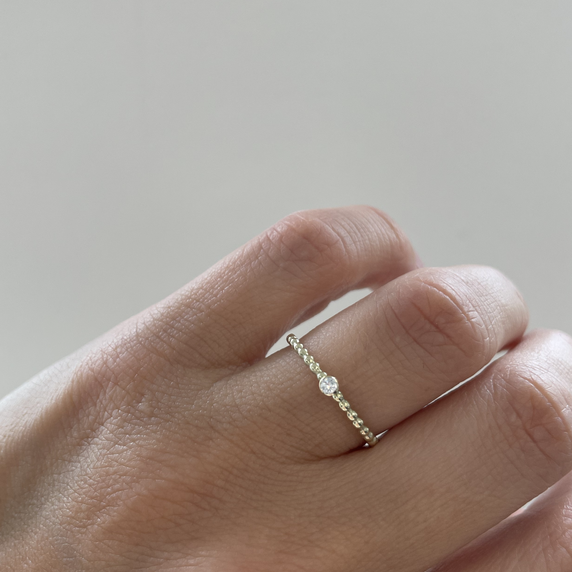 Ring 14k pearl trumpet