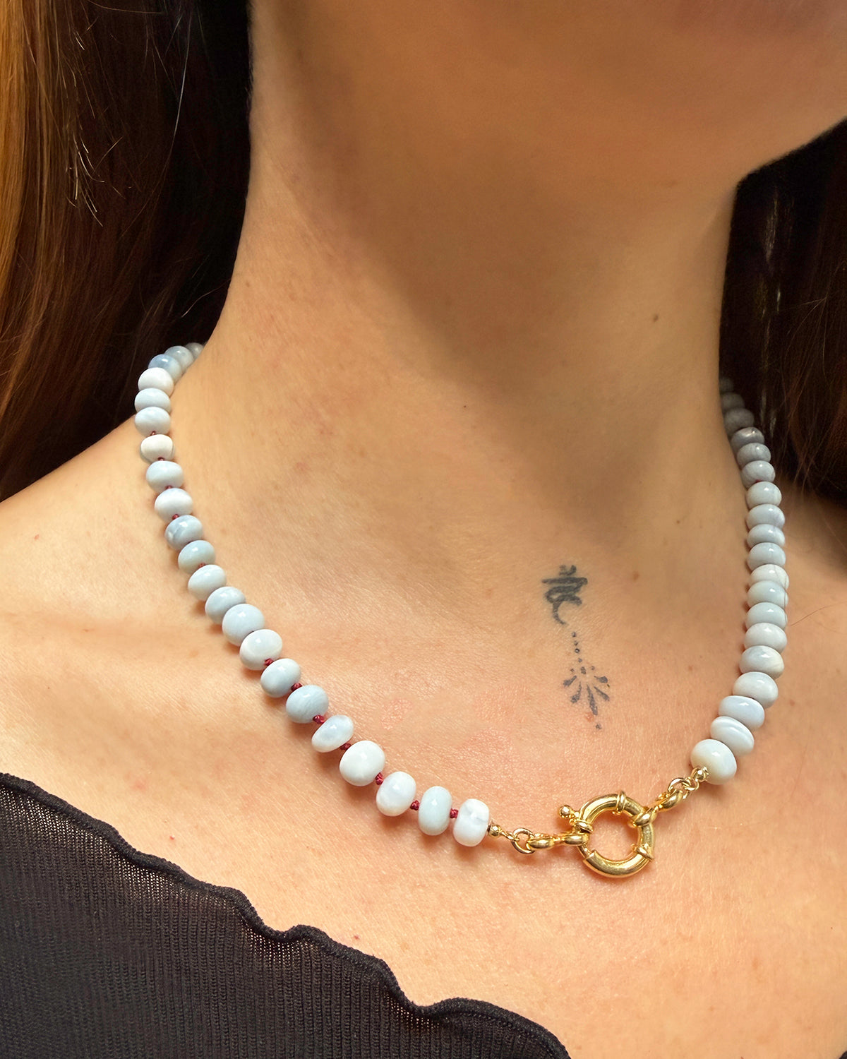 Ketting blue opal