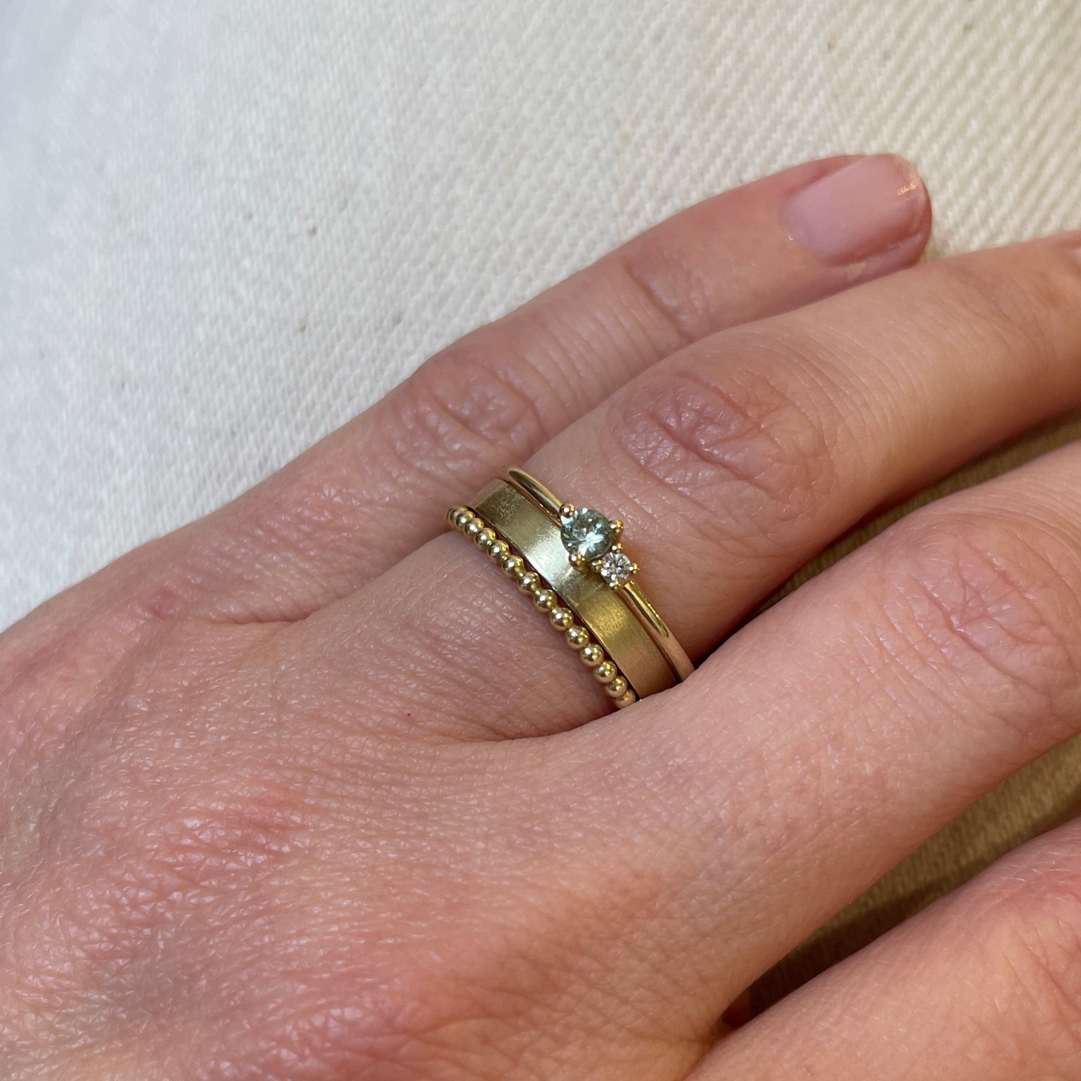 Ring 14k golden duo