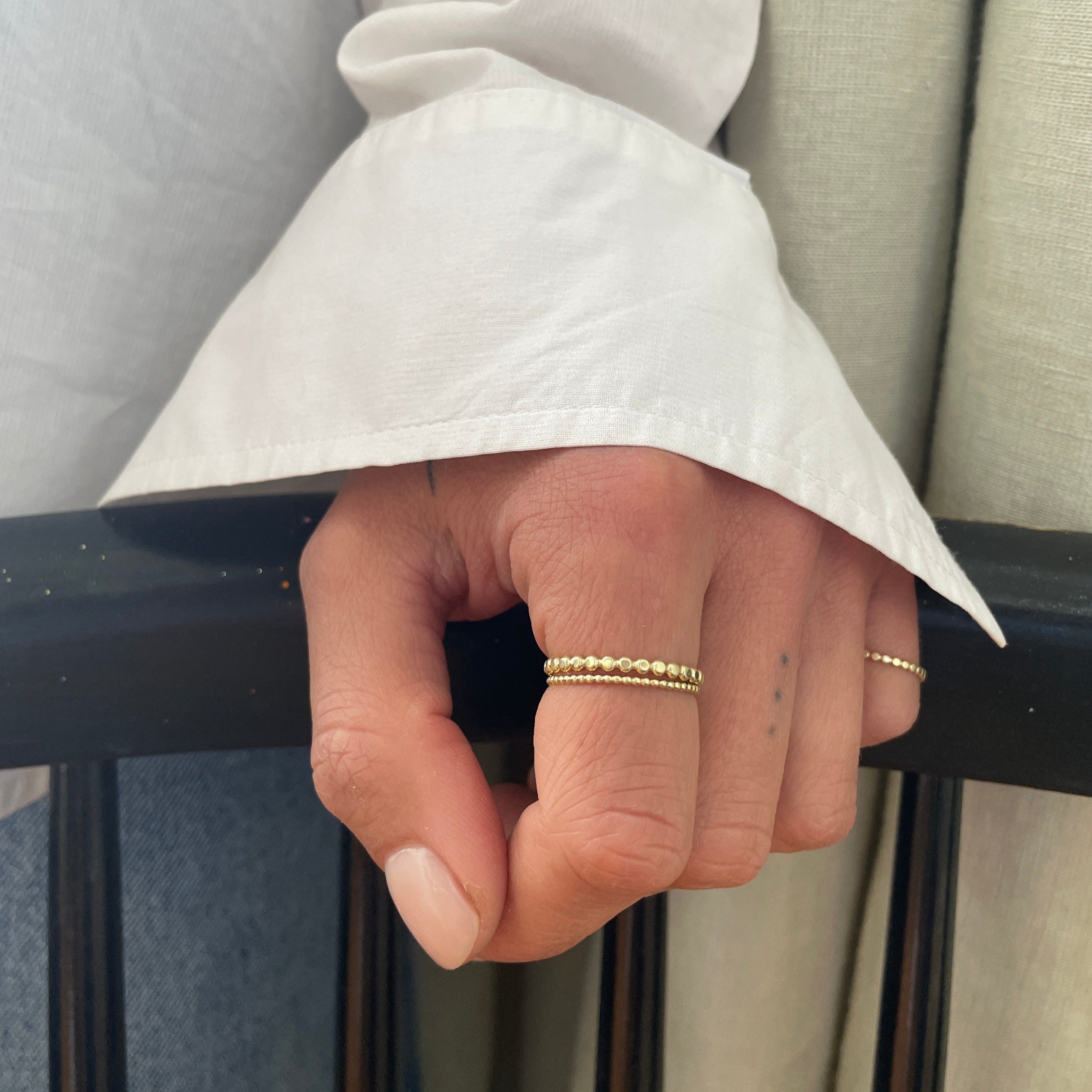 Ring 14k flat pearl