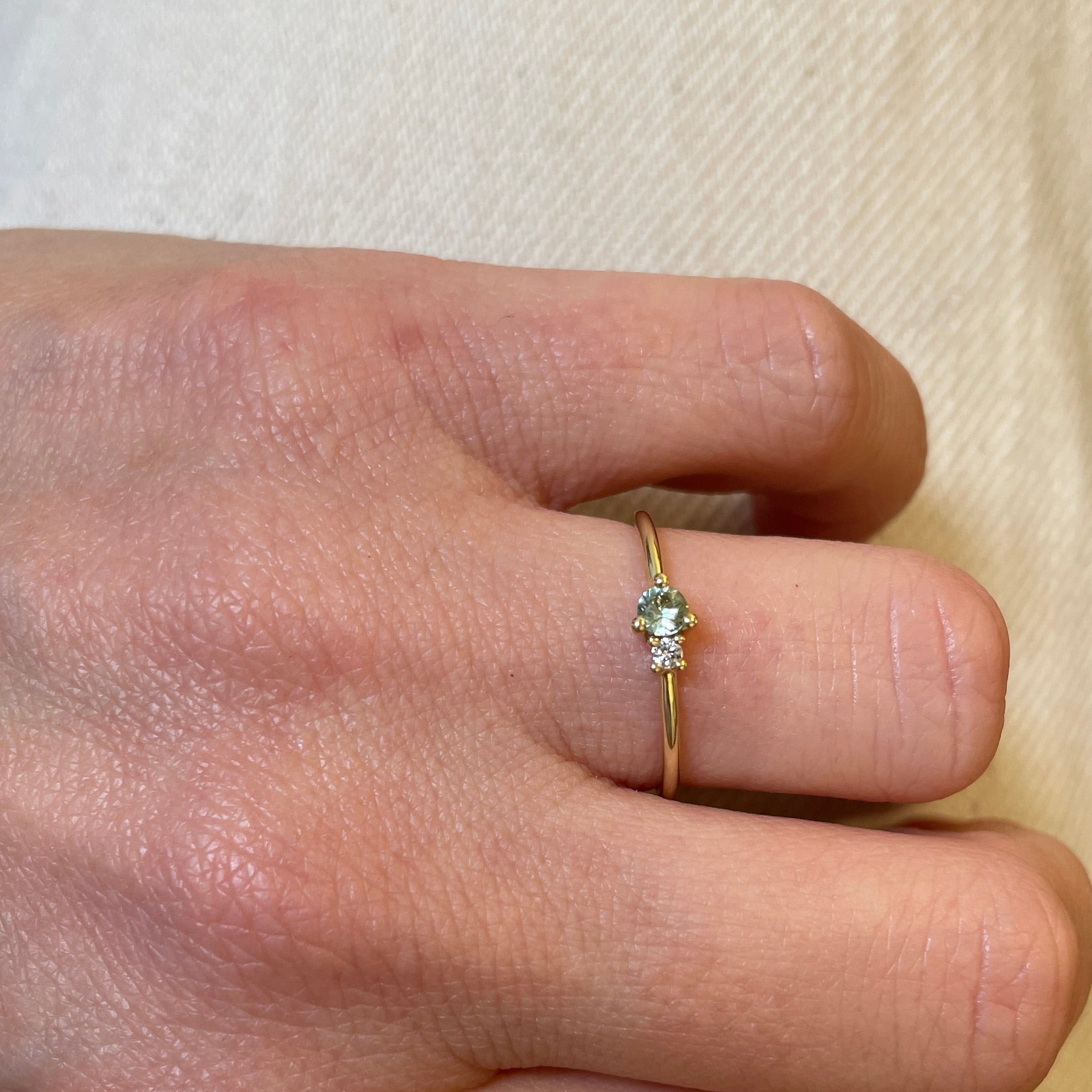 Ring 14k golden duo