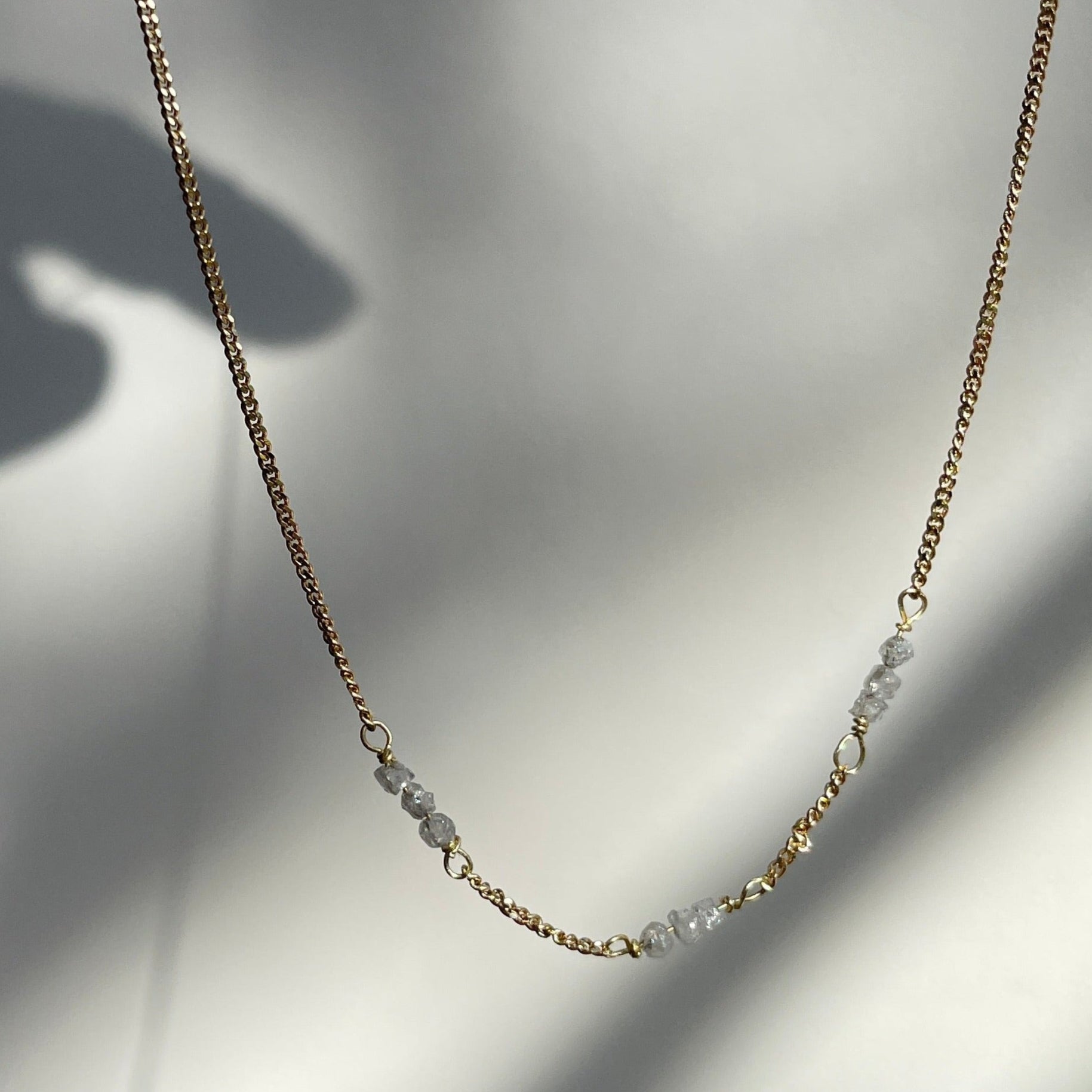 Ketting 14k rough rock