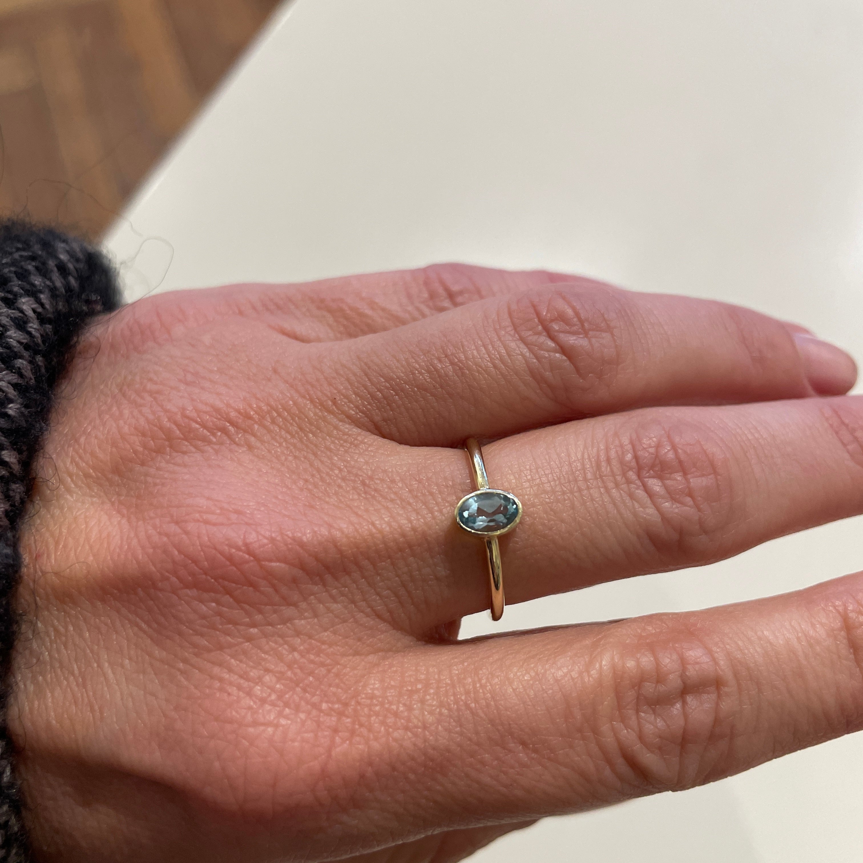 Ring 14k ocean gem