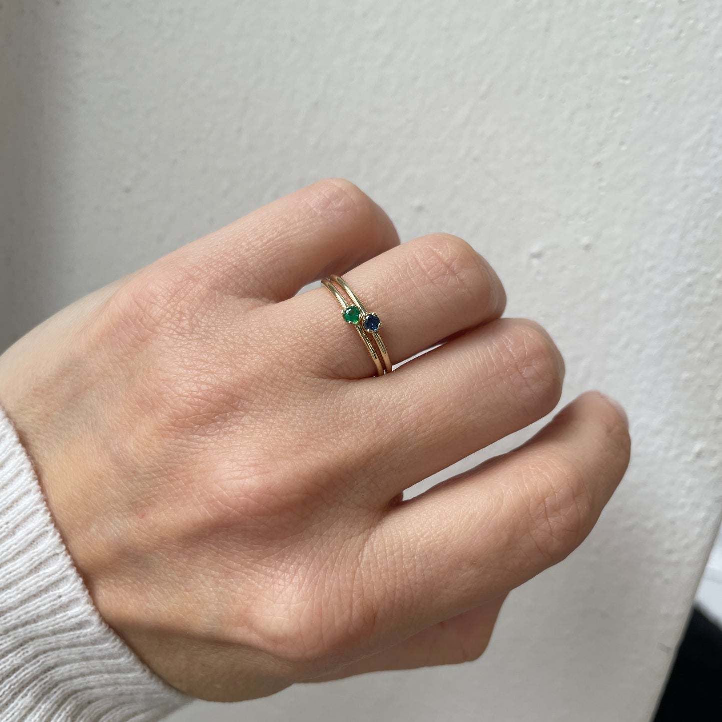 Ring 14k big stone emerald