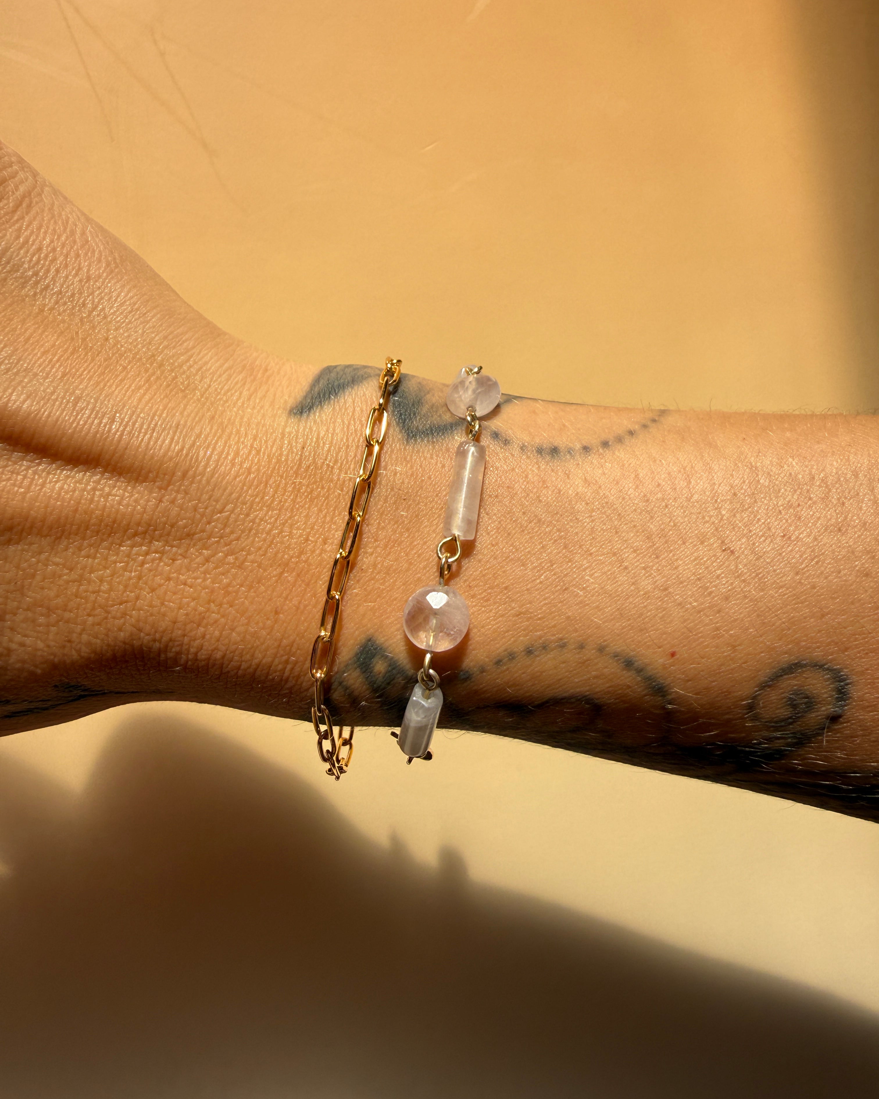 Armband rosequartz