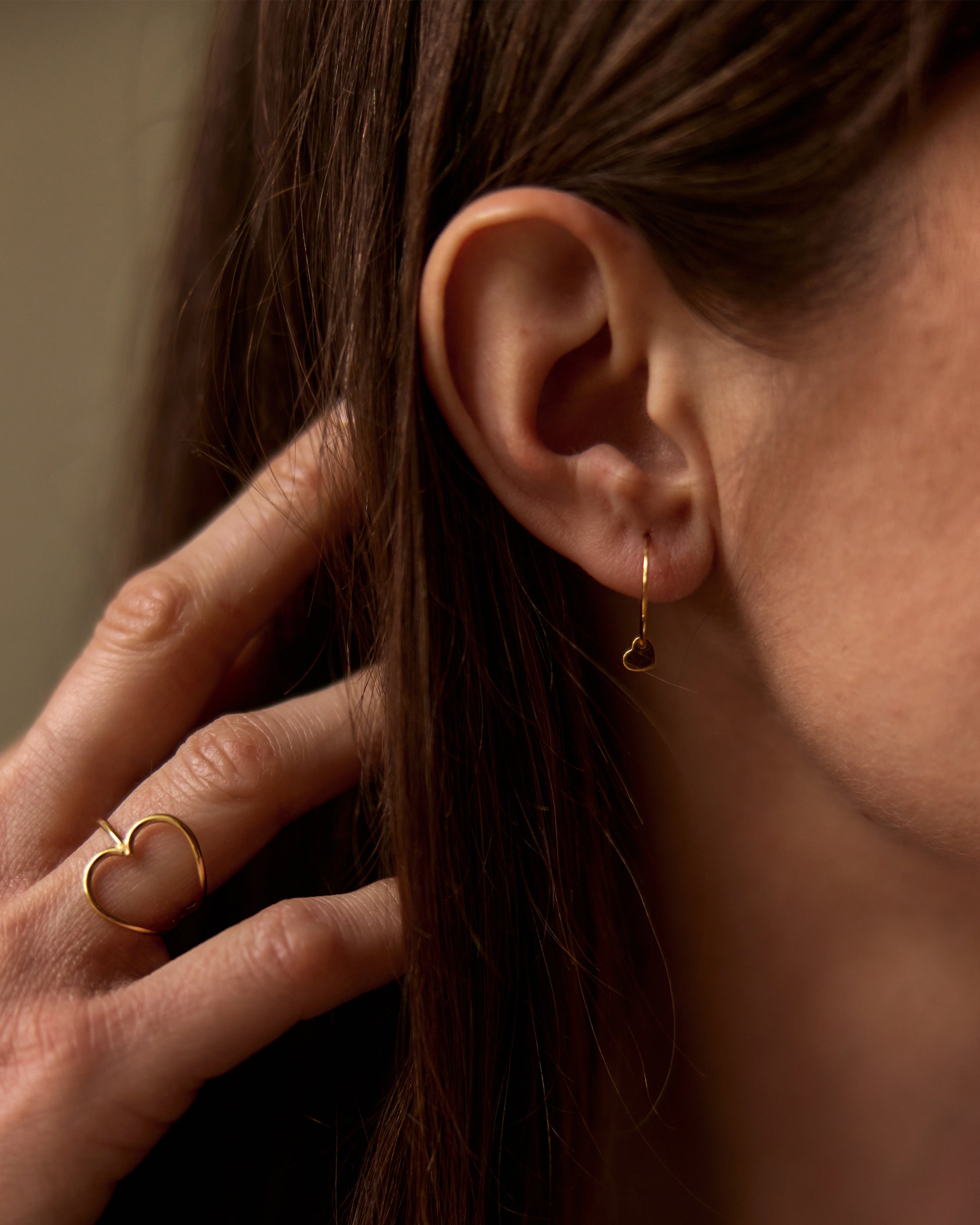 Oorbellen hoops limited heart