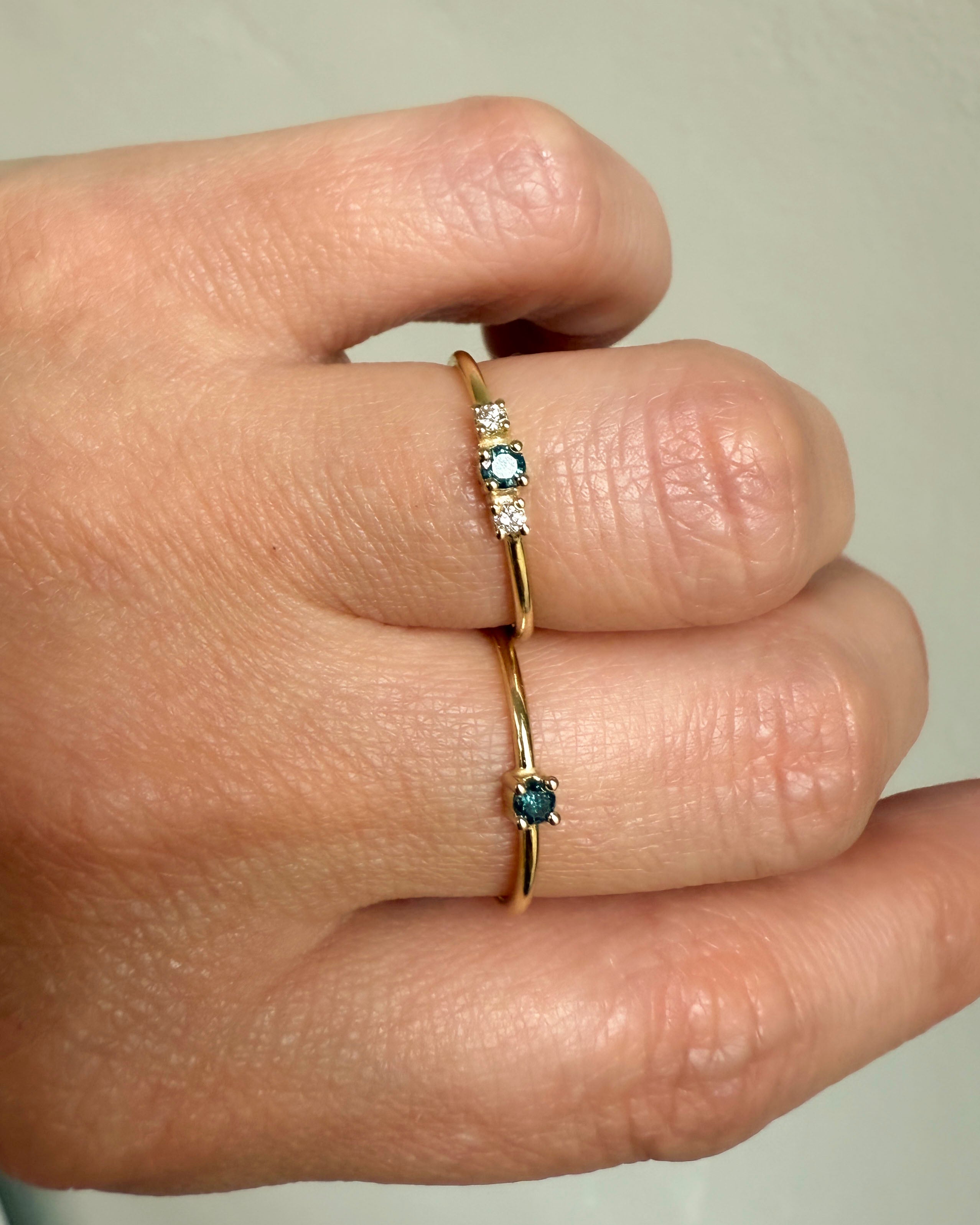Deep blue grace ring 14k