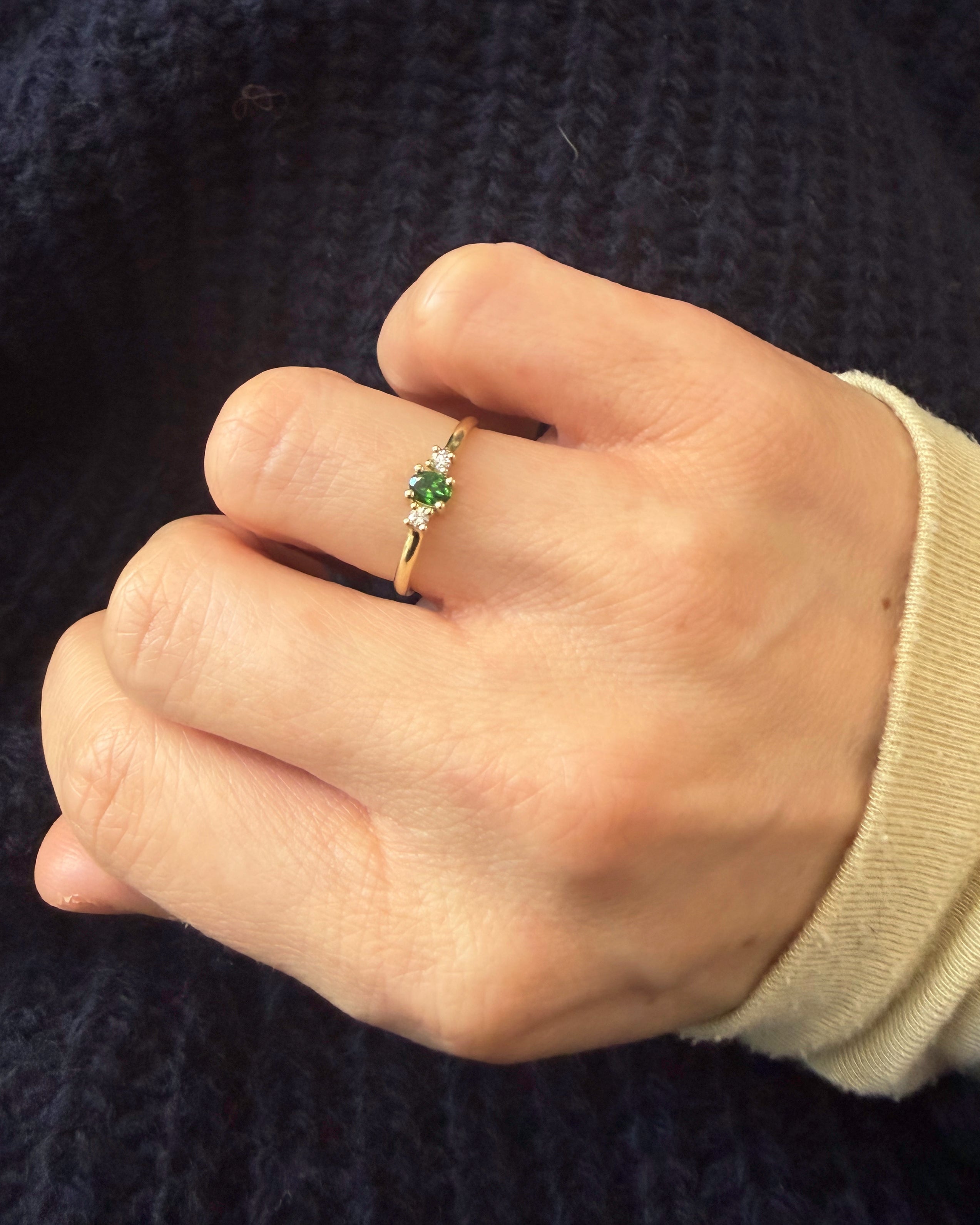 Ring 14k forest diamonds