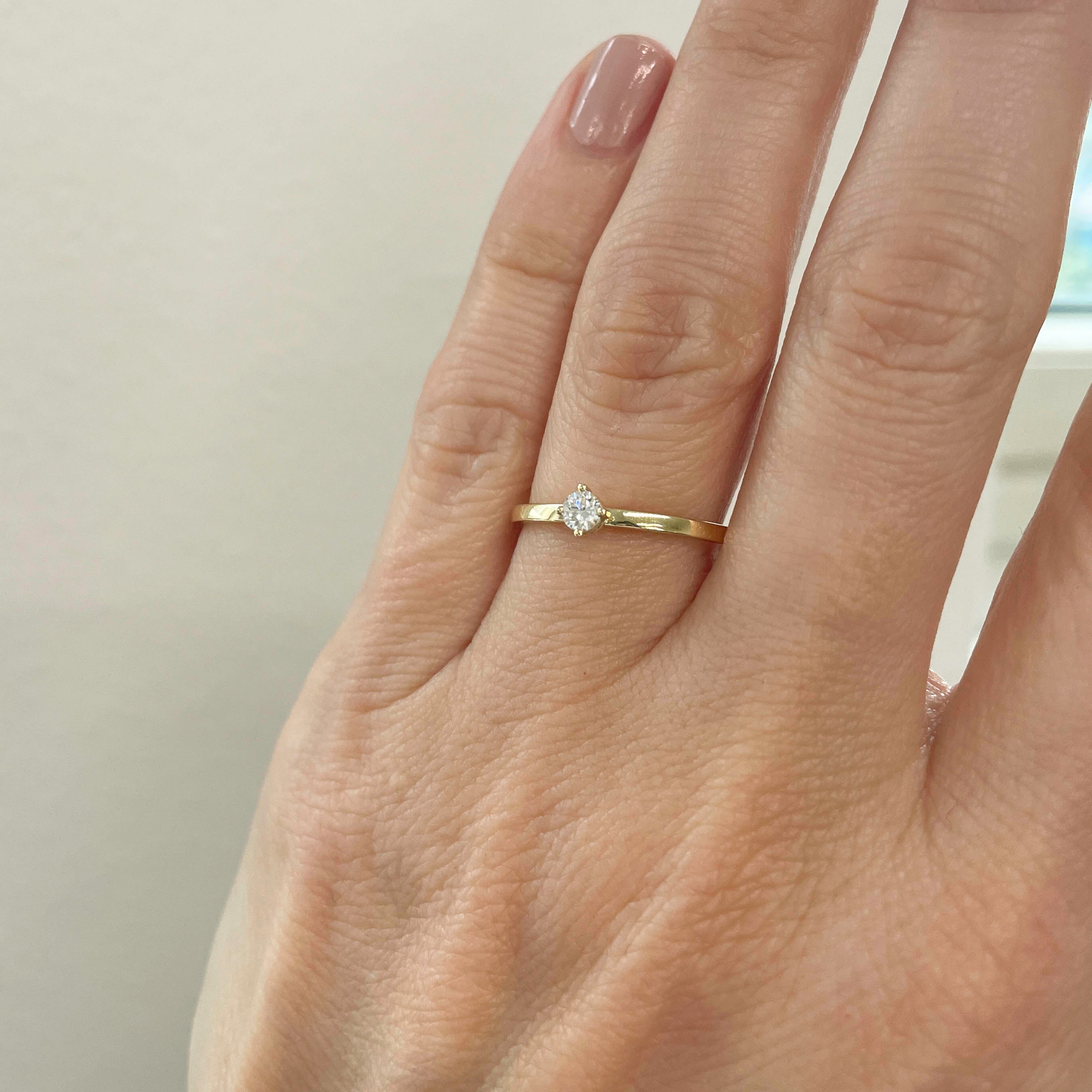 Ring 14k pure diamond