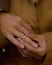 Ring 14k three in a row