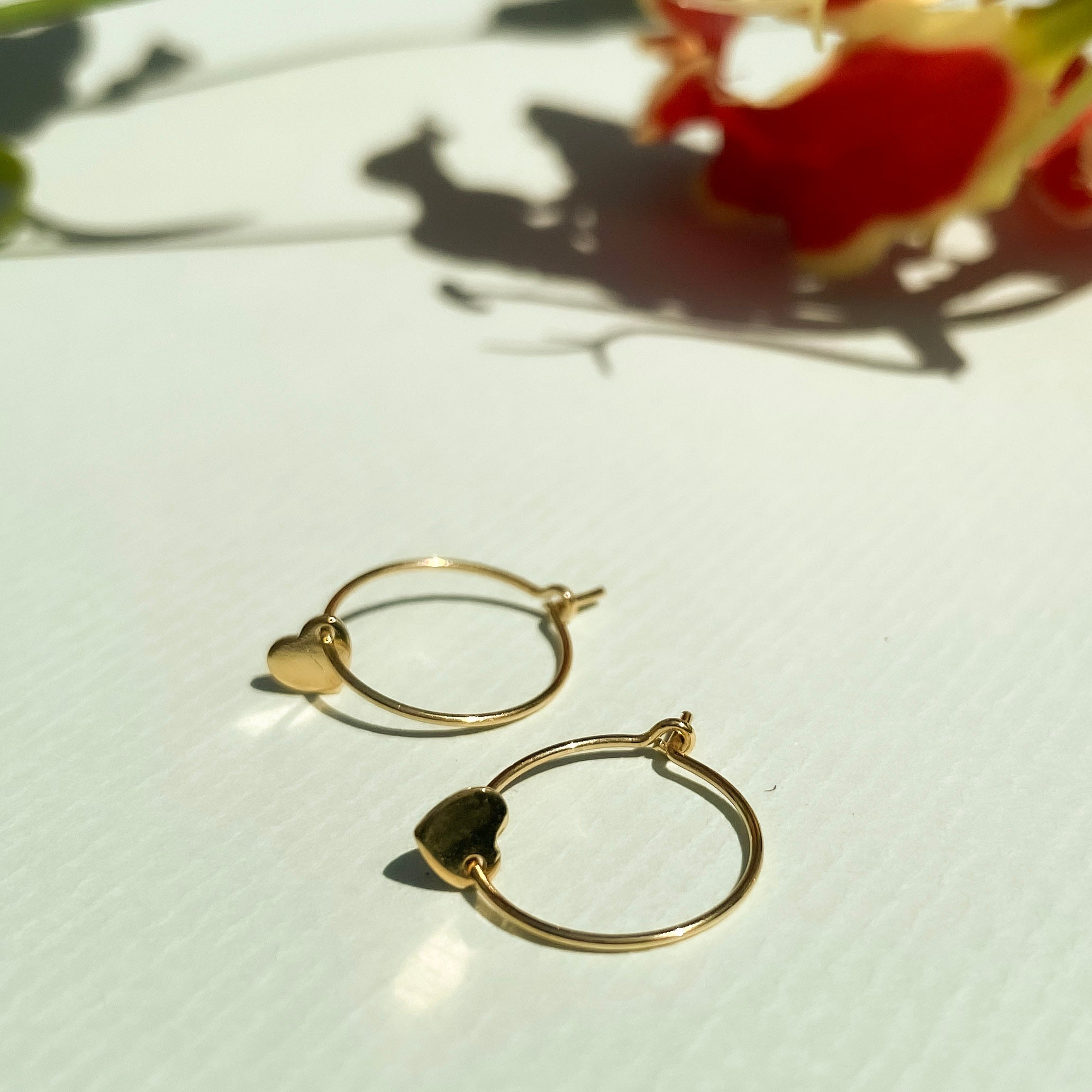 Oorbellen hoops limited heart