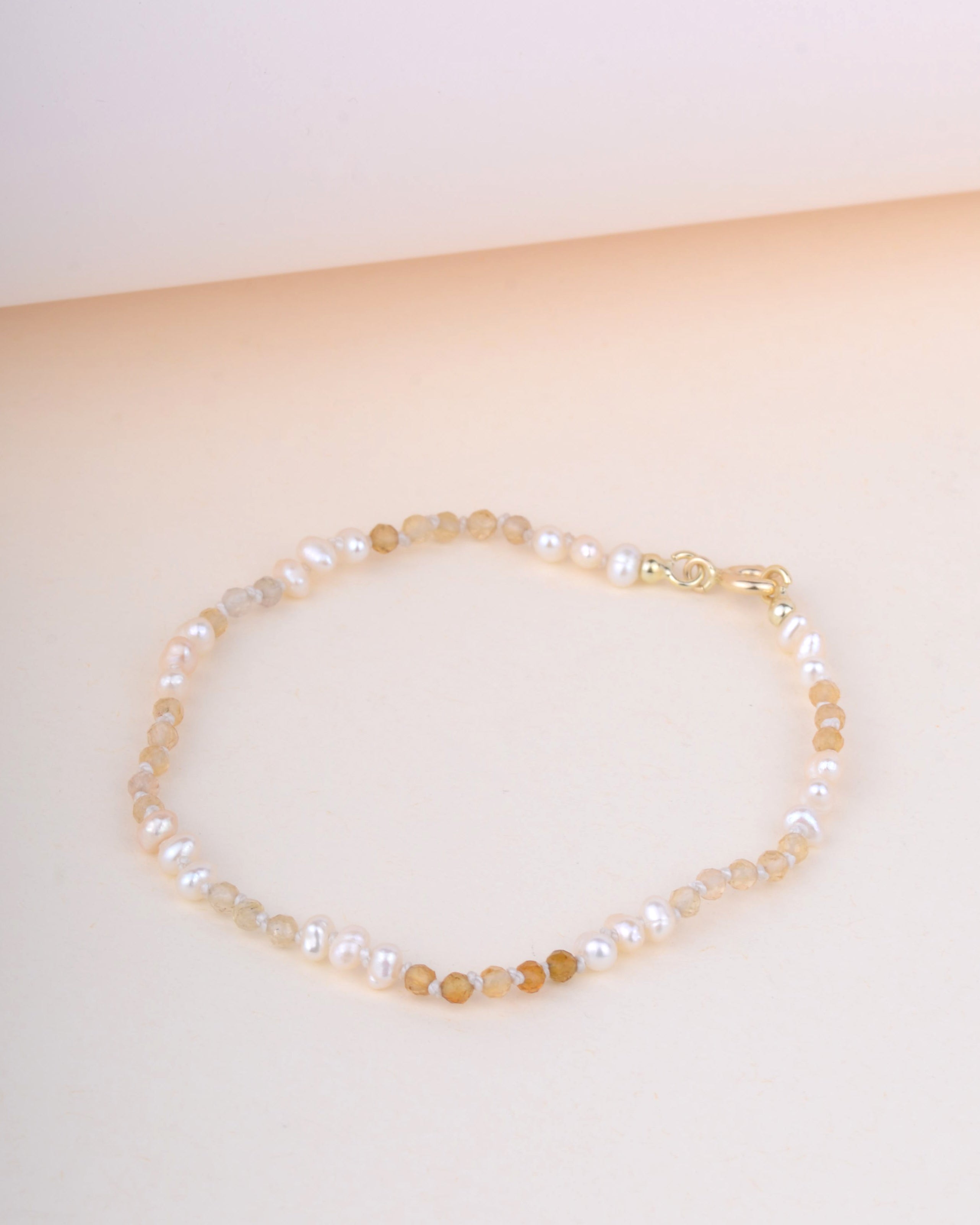 Armband 14k watermelon pearls