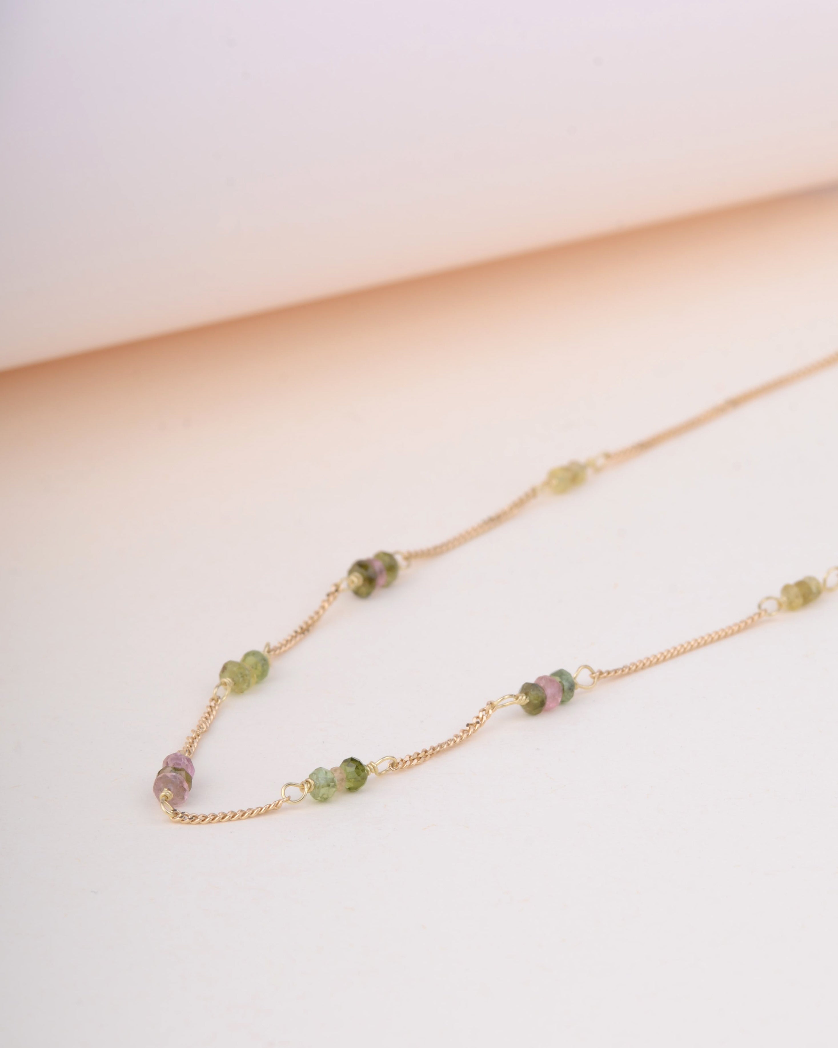 ketting 14k colorful