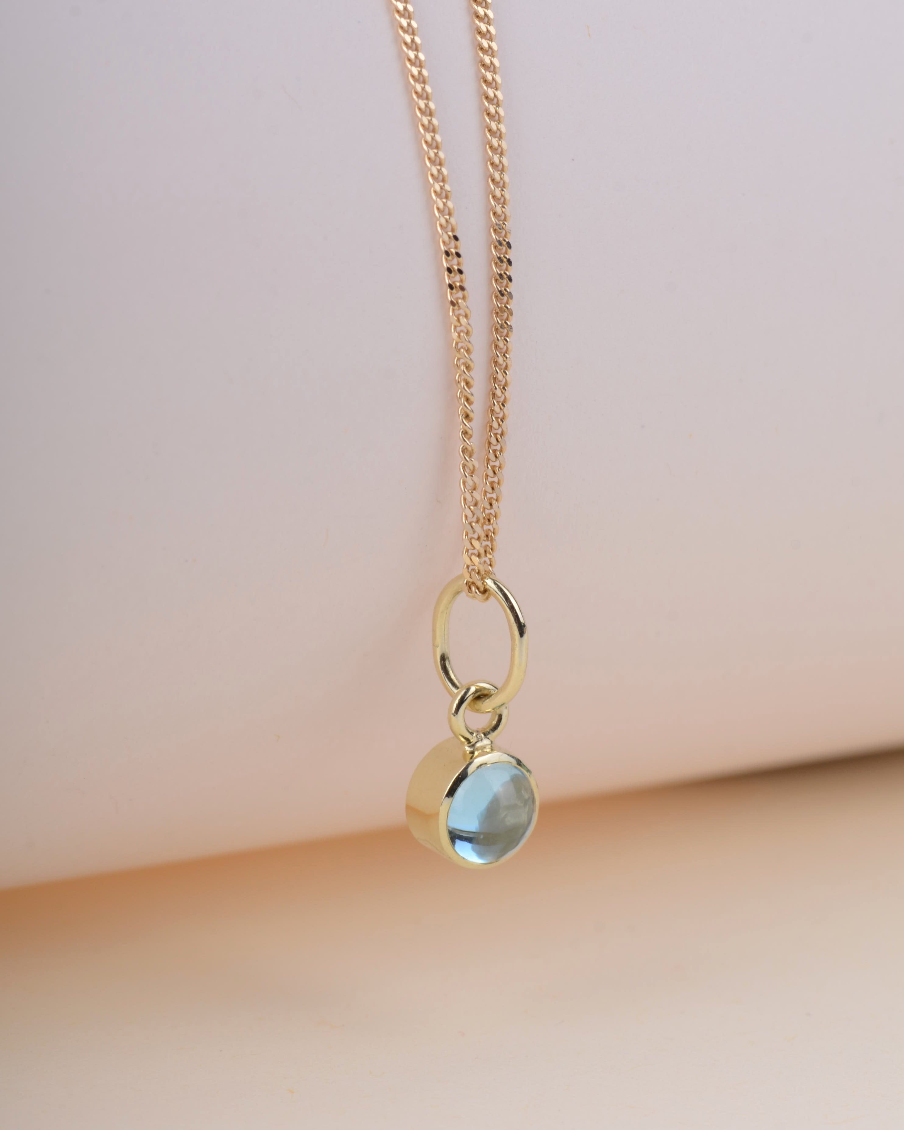Hanger 14k blue drop
