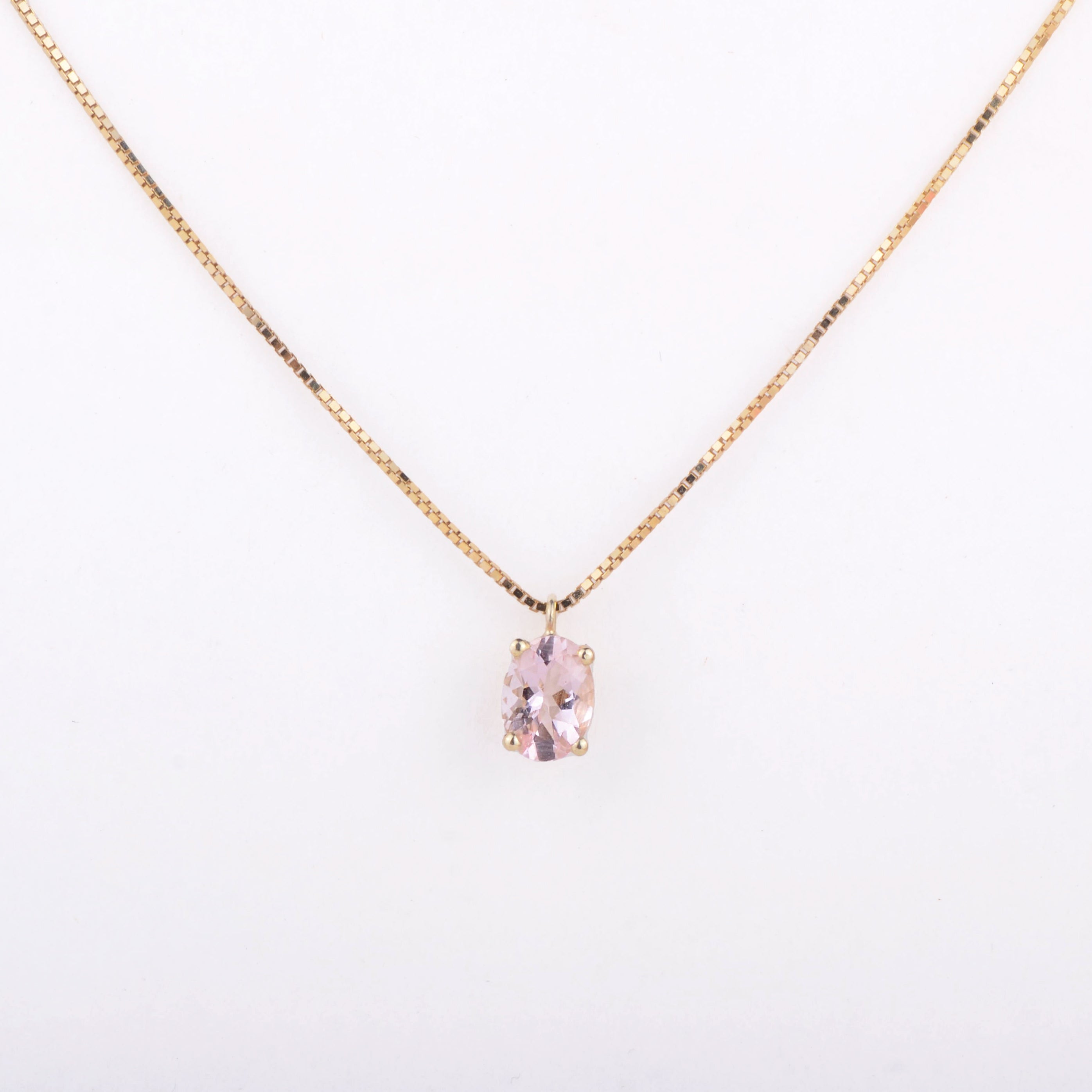 ketting 14k pink peony