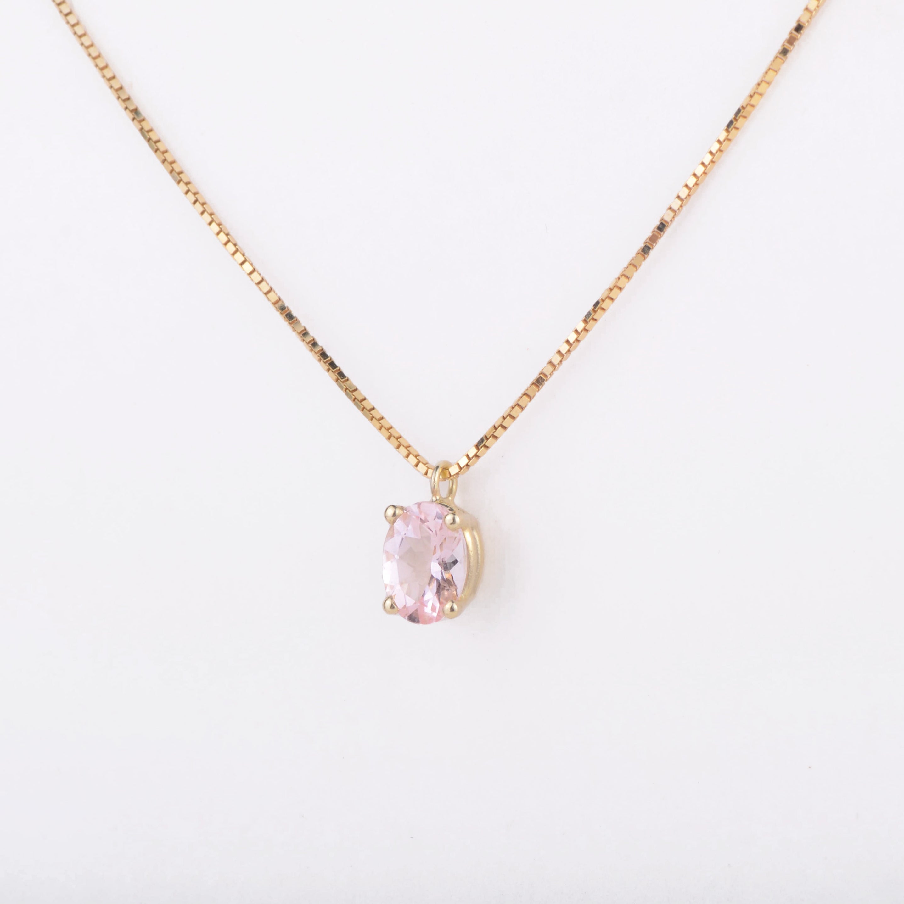 ketting 14k pink peony