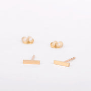 Oorbellen 14k gold bar