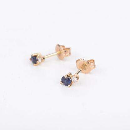 Earrings 14k sparkle indigo