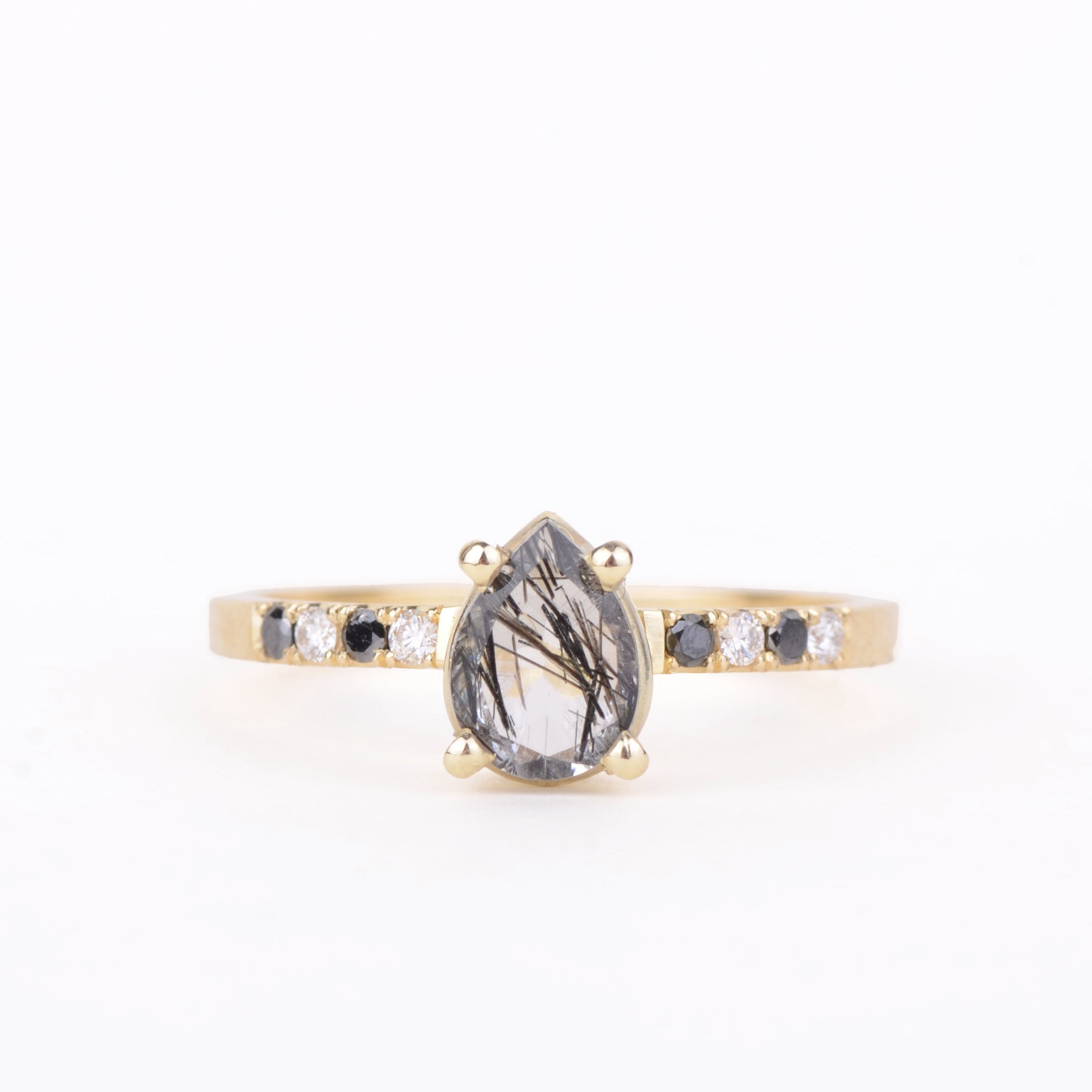 Ring 14k black & white