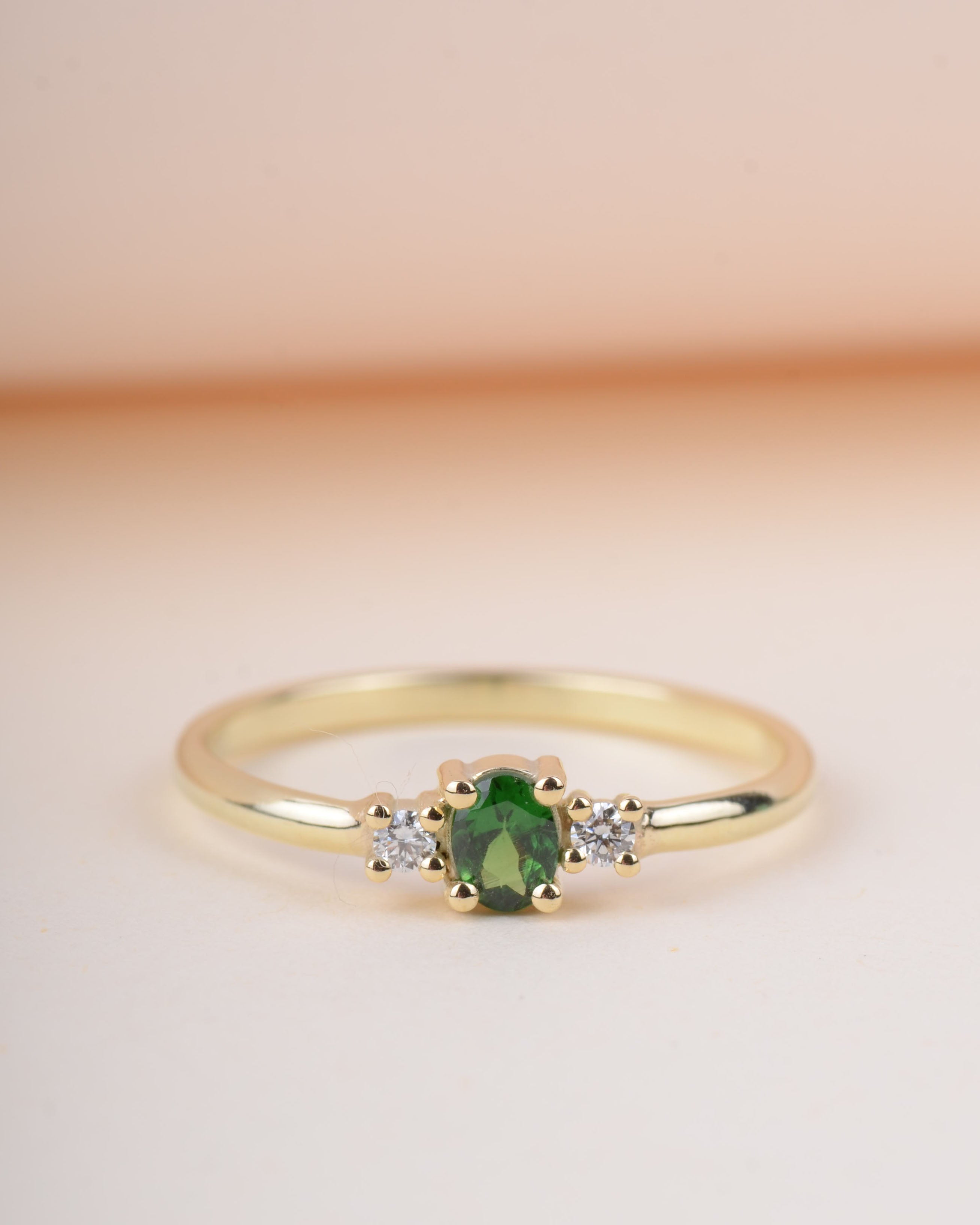 Ring 14k forest diamonds