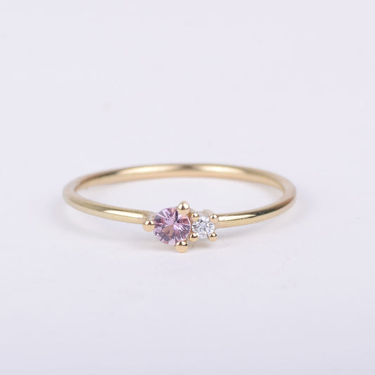 Ring 14k romantic duo