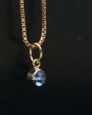 Hanger 14k blue drop