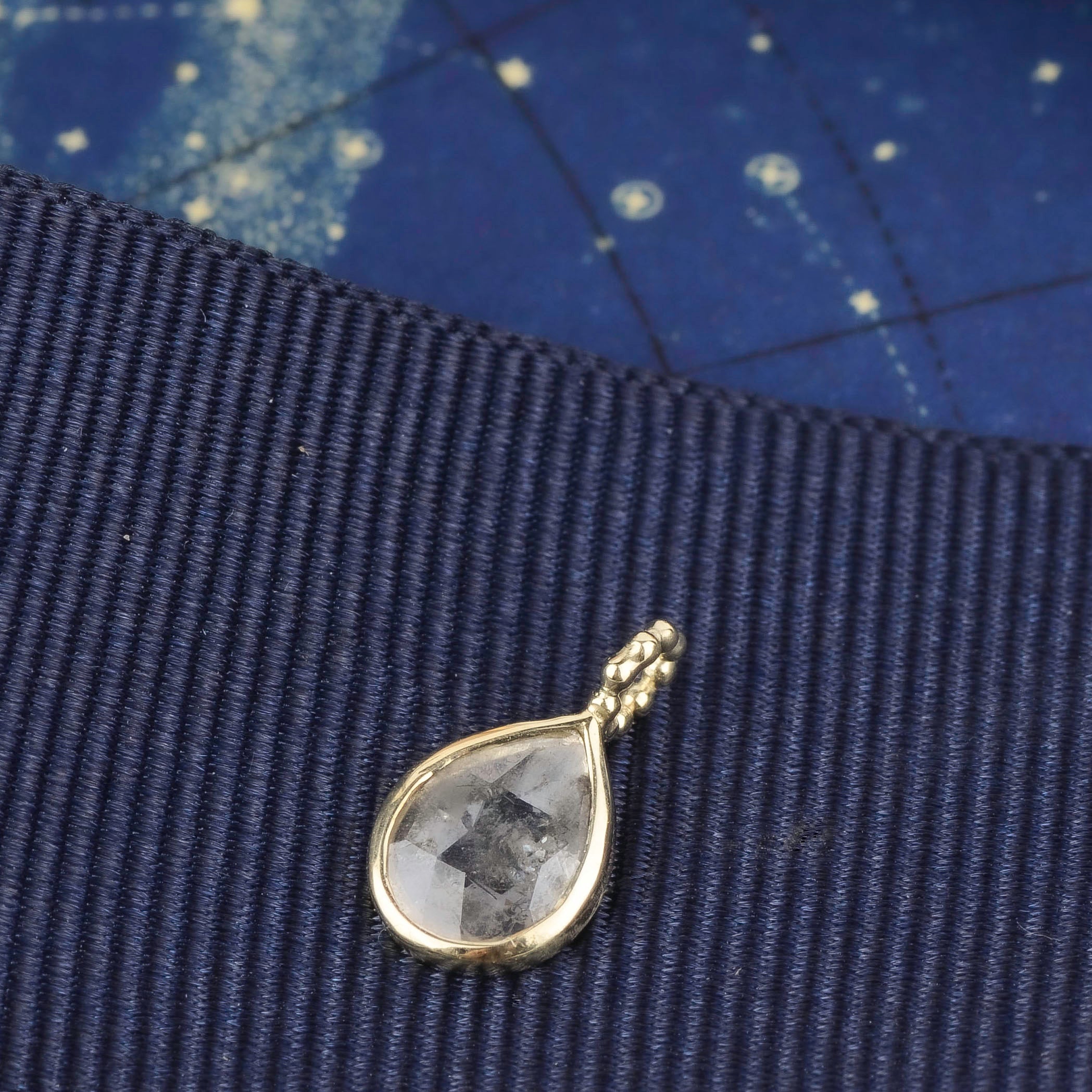 Necklace 14k diamond drop