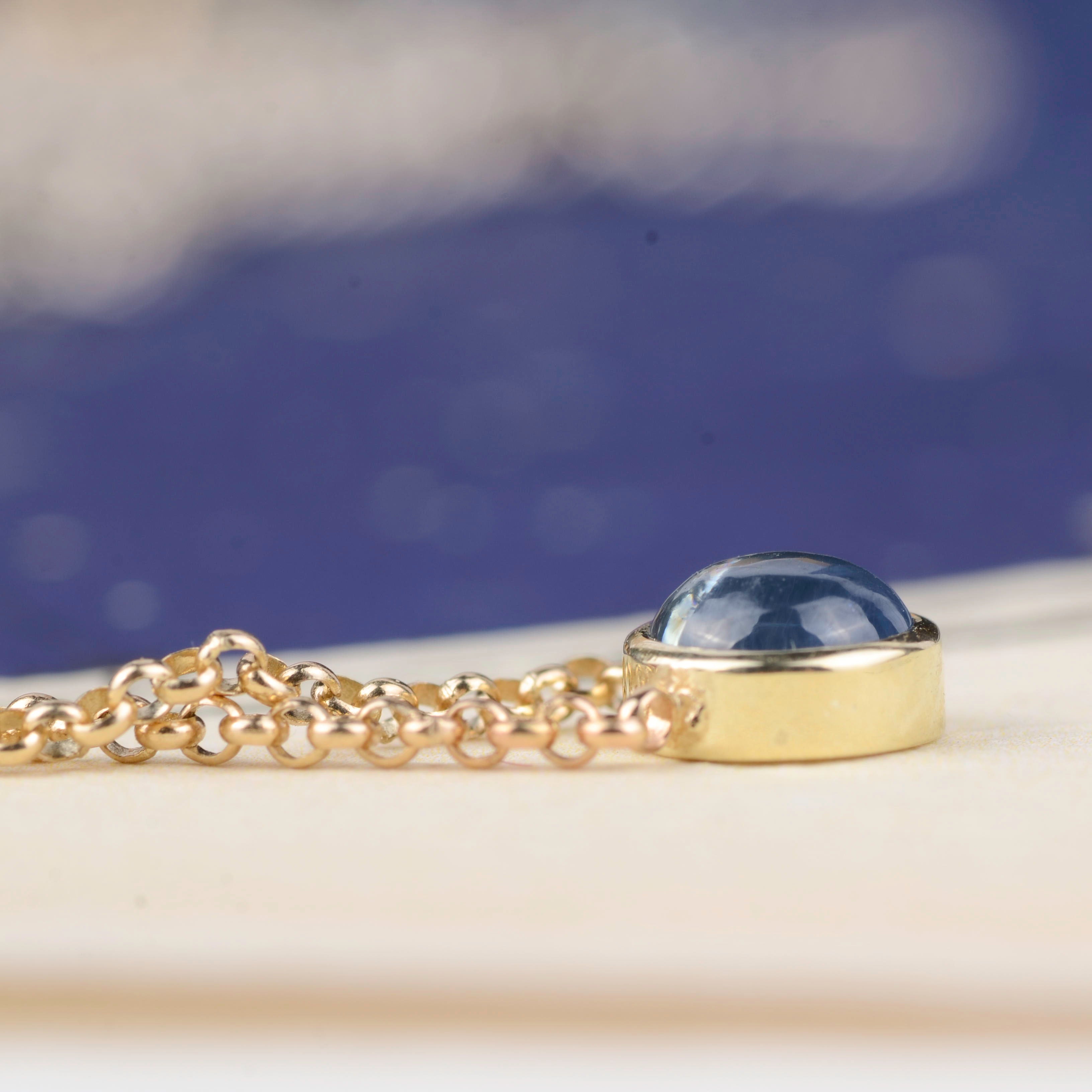 Necklace 14k sapphire night