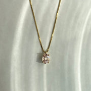 ketting 14k pink peony