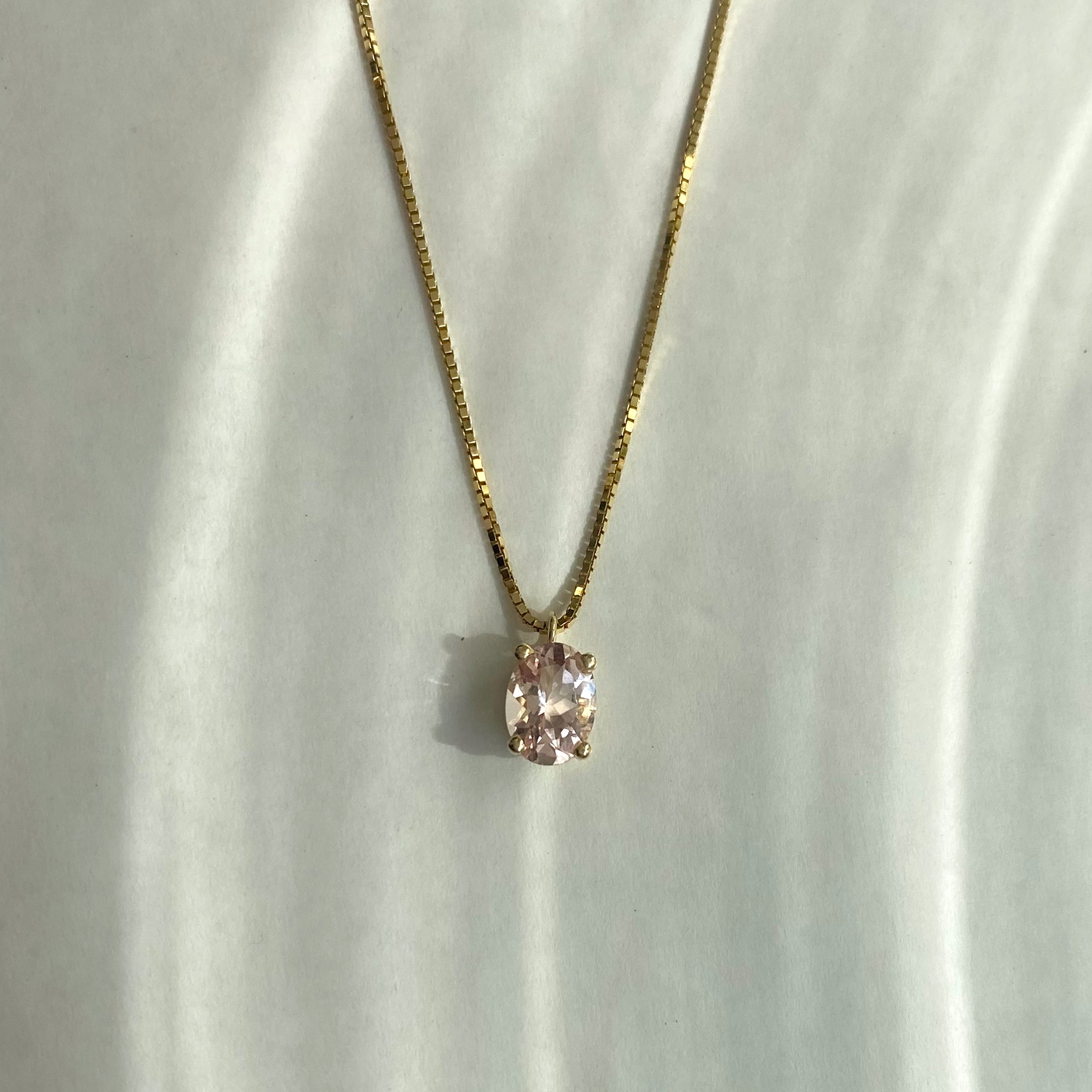 ketting 14k pink peony