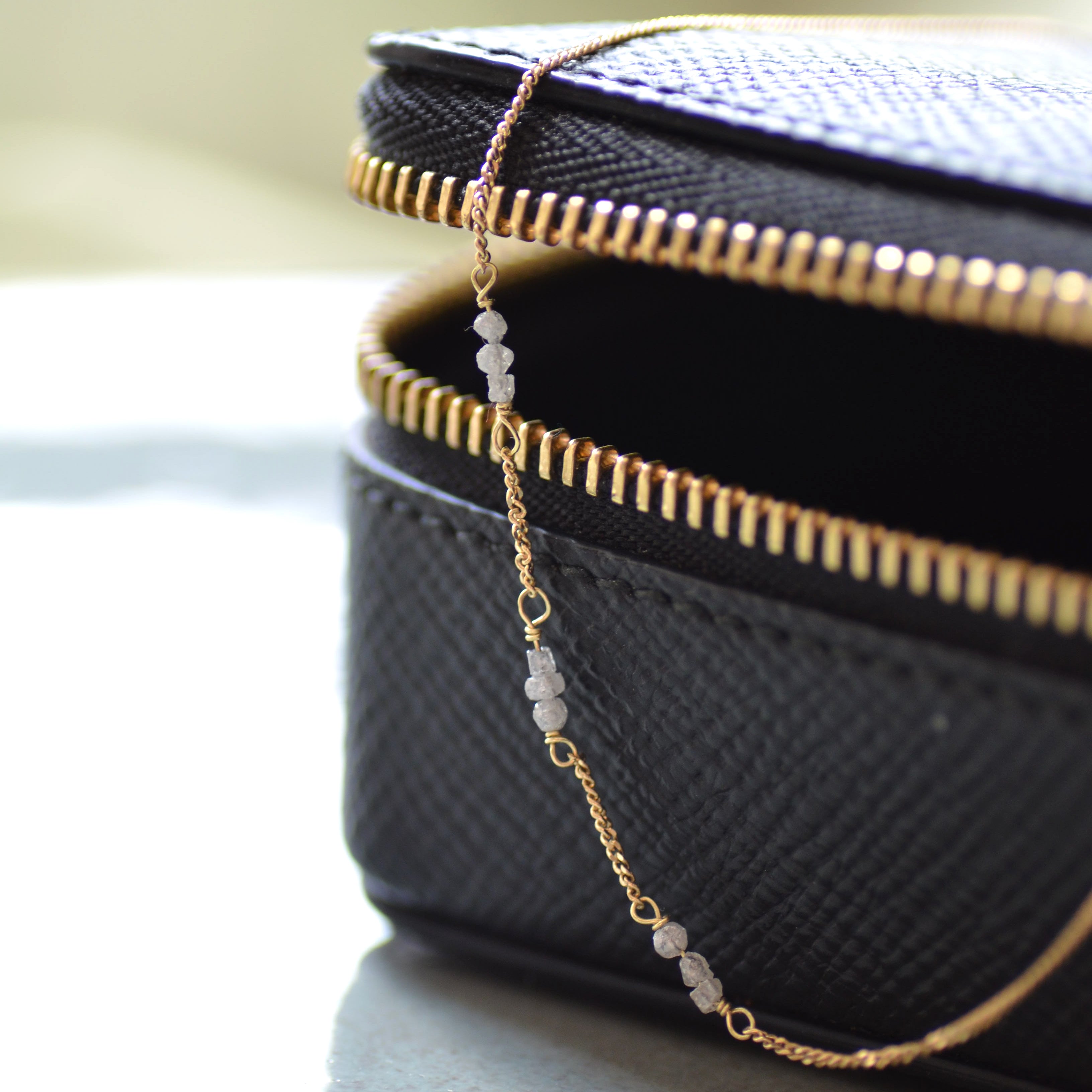 Ketting 14k rough rock