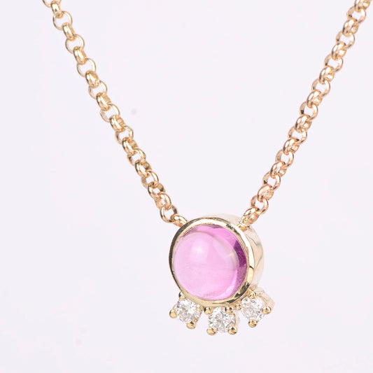 ketting 14k ruby sunset