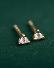 Oorbellen 14k diamond tiny studs