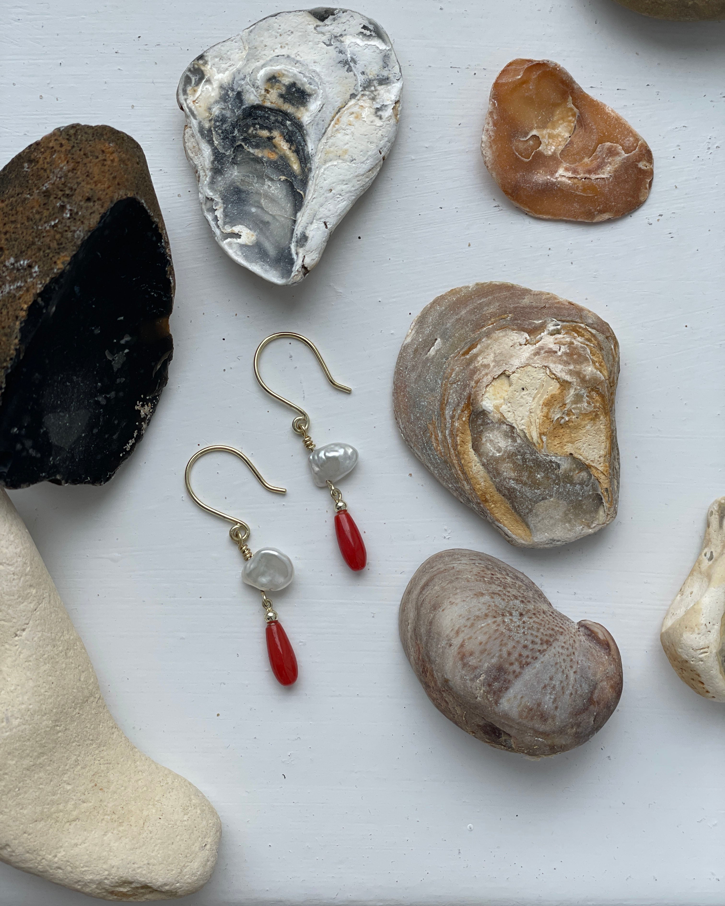 Earrings 14k sea treasure